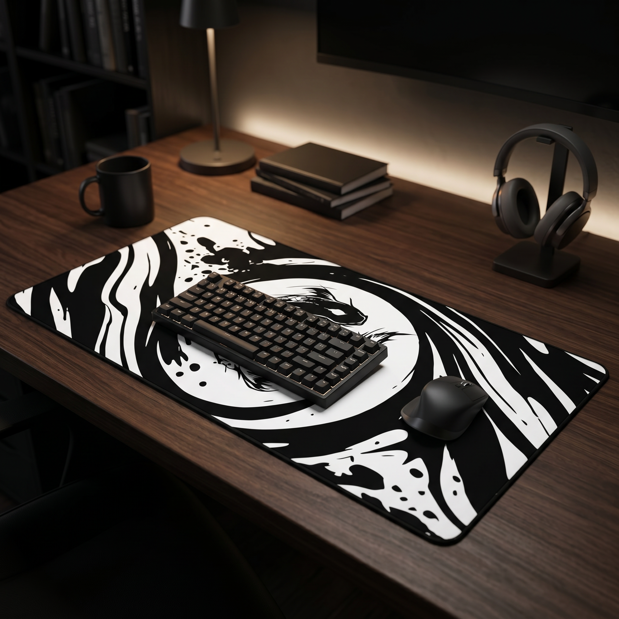 Koi Fish – White Desk Mat – Japanese Koi Mouse Pad