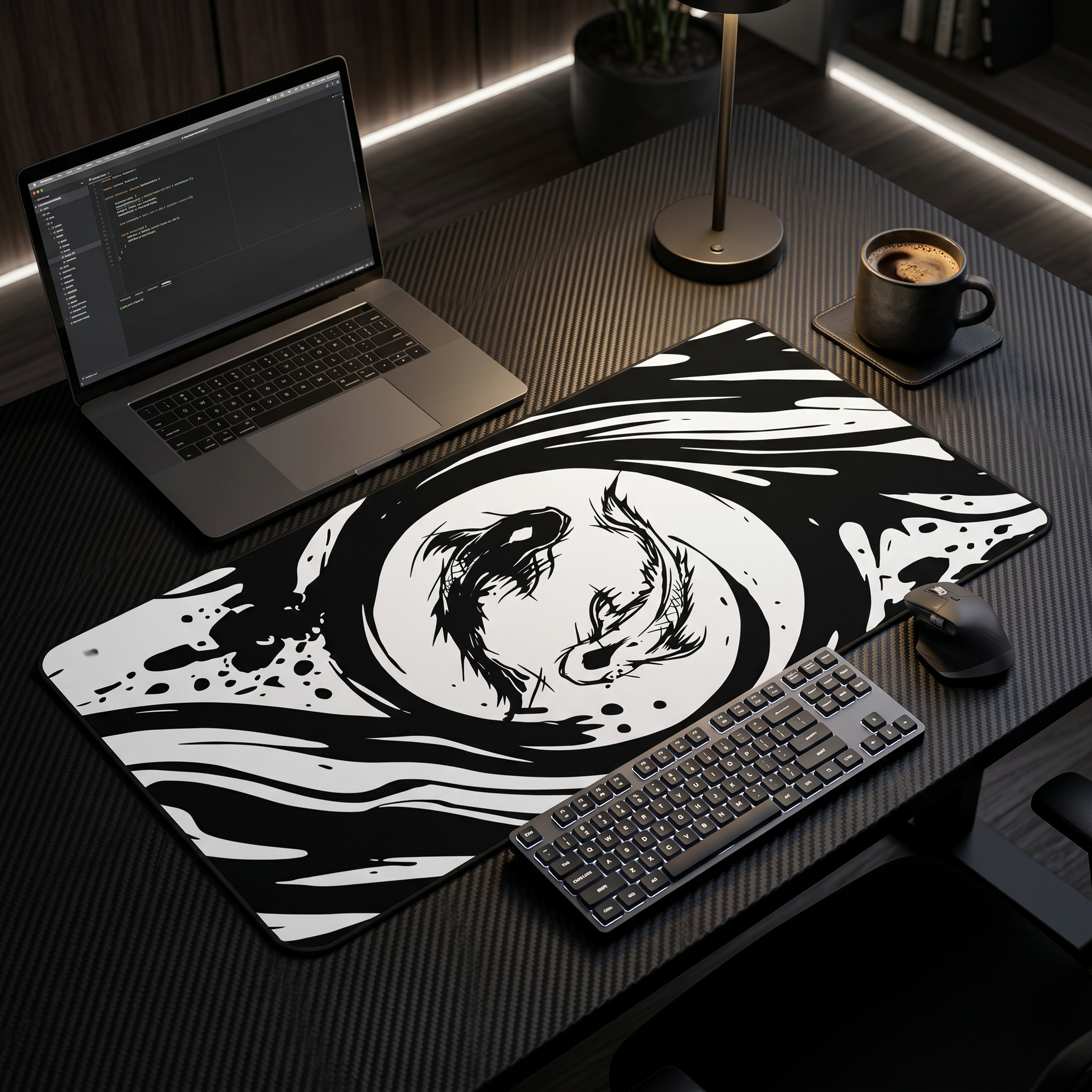 Koi Fish – White Desk Mat – Japanese Koi Mouse Pad