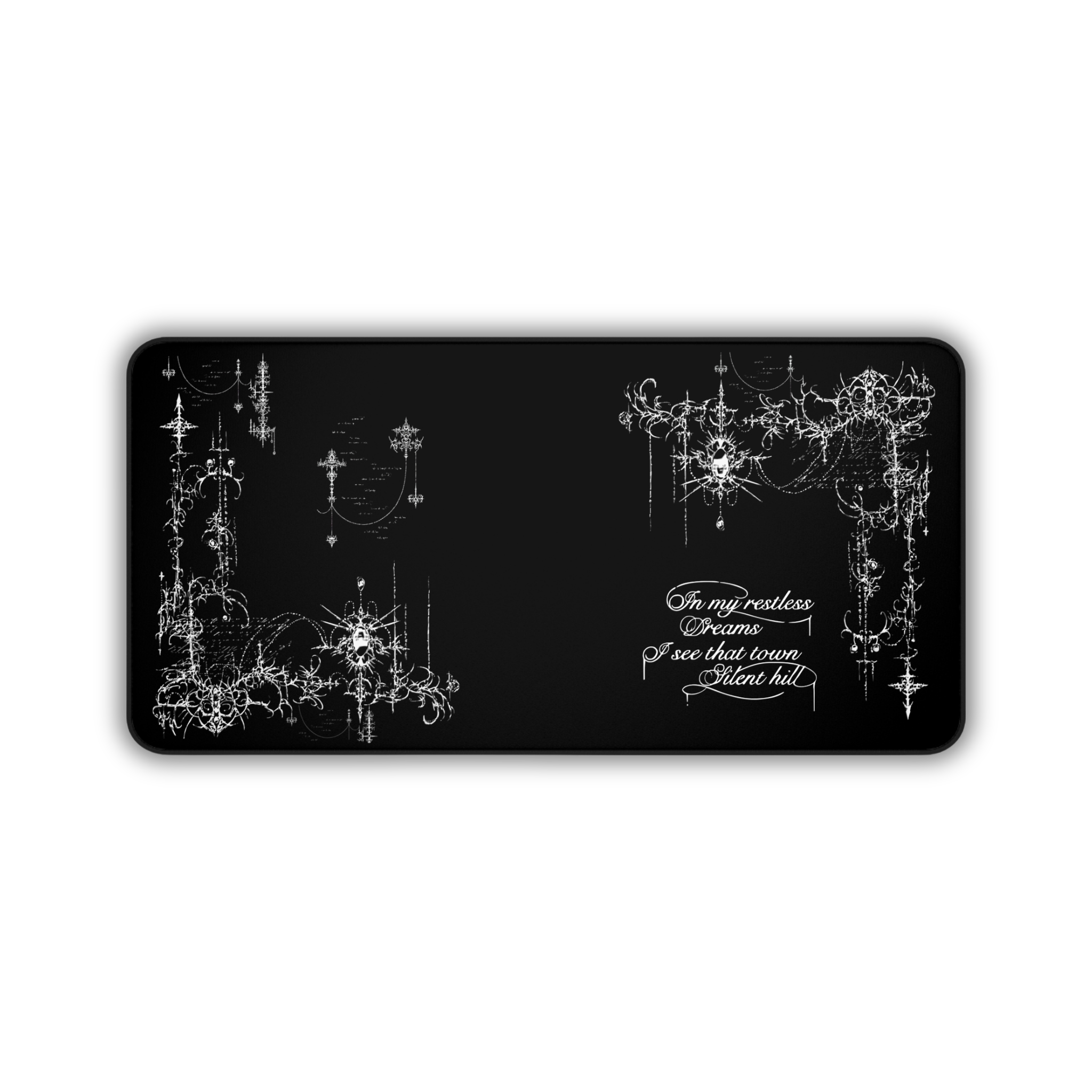 Restless Dreams – Black Desk Mat – Gothic Mouse Pad