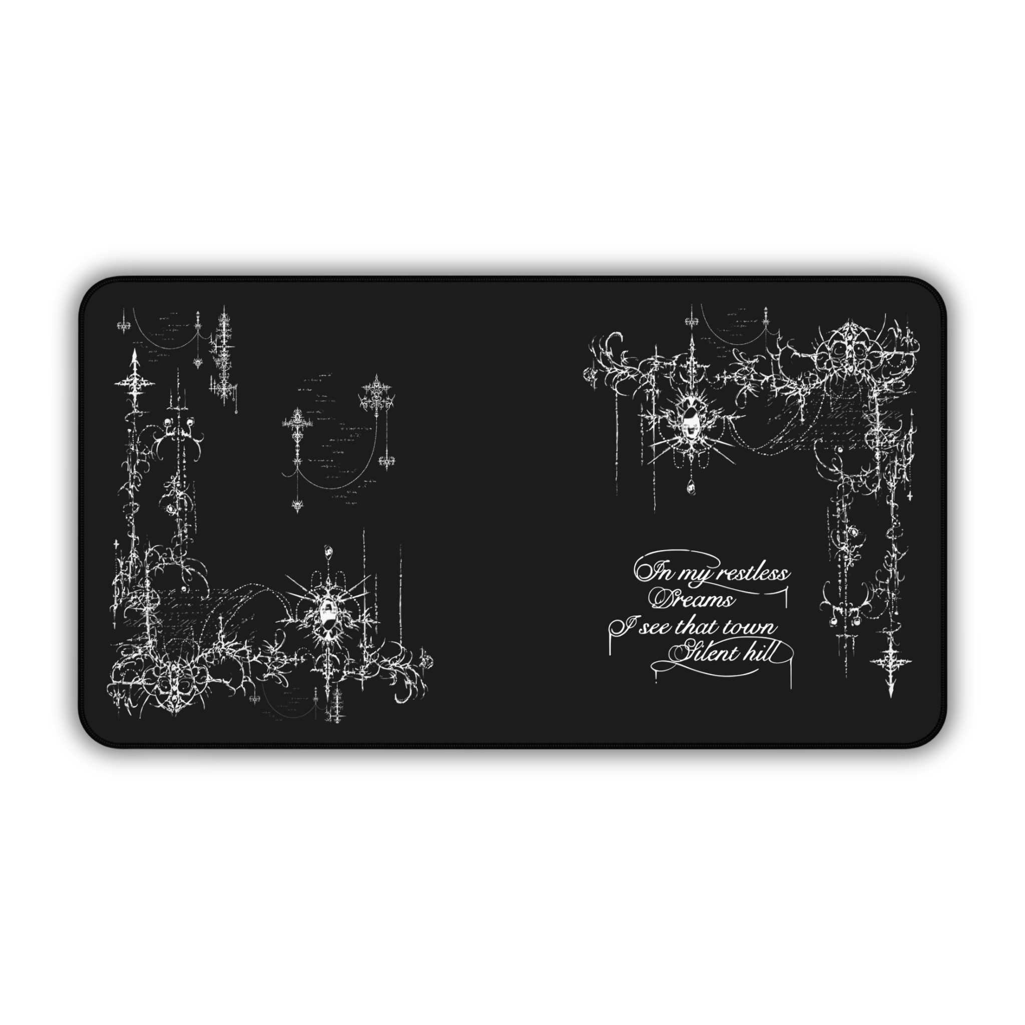 Restless Dreams – Black Desk Mat – Gothic Mouse Pad