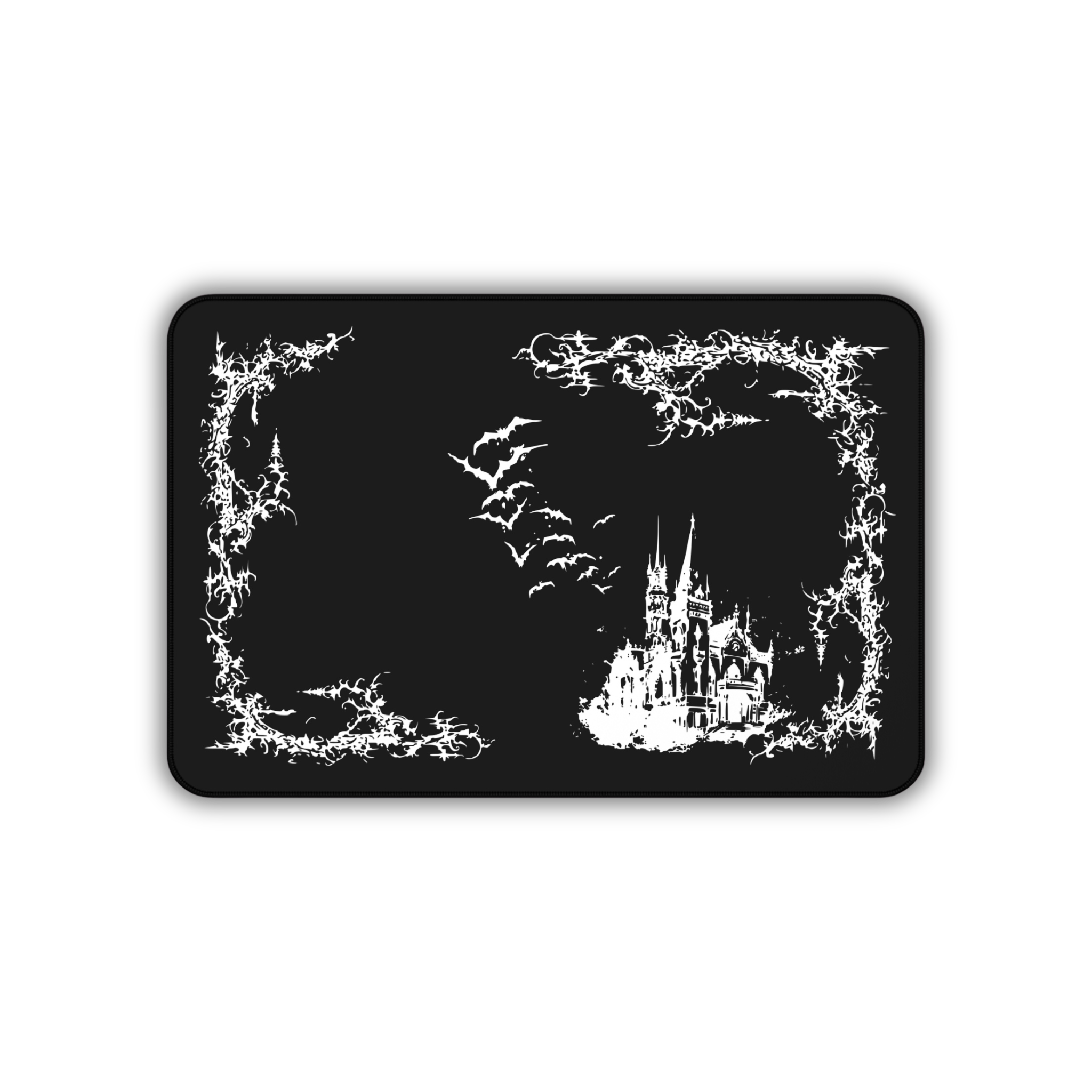 Vampire Castle – Black Desk Mat – Gothic Mouse Pad