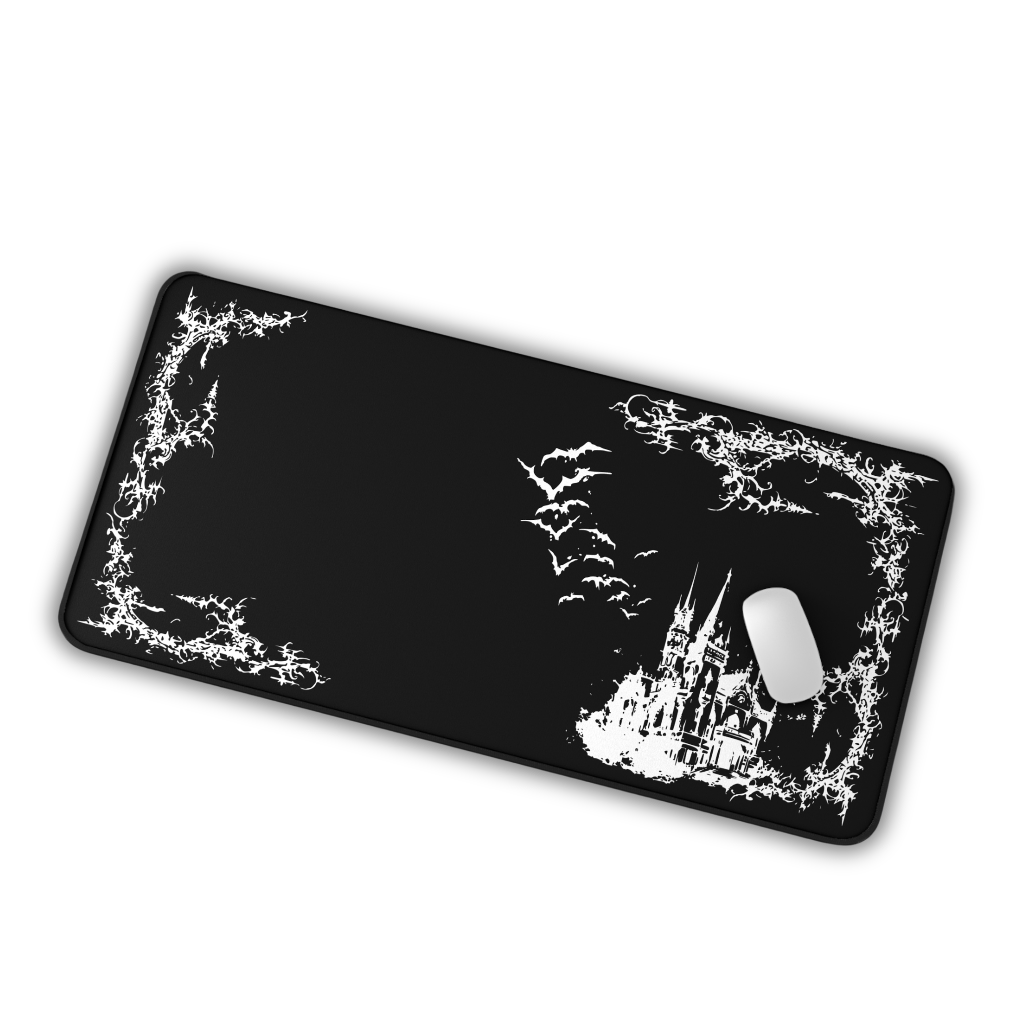 Vampire Castle – Black Desk Mat – Gothic Mouse Pad