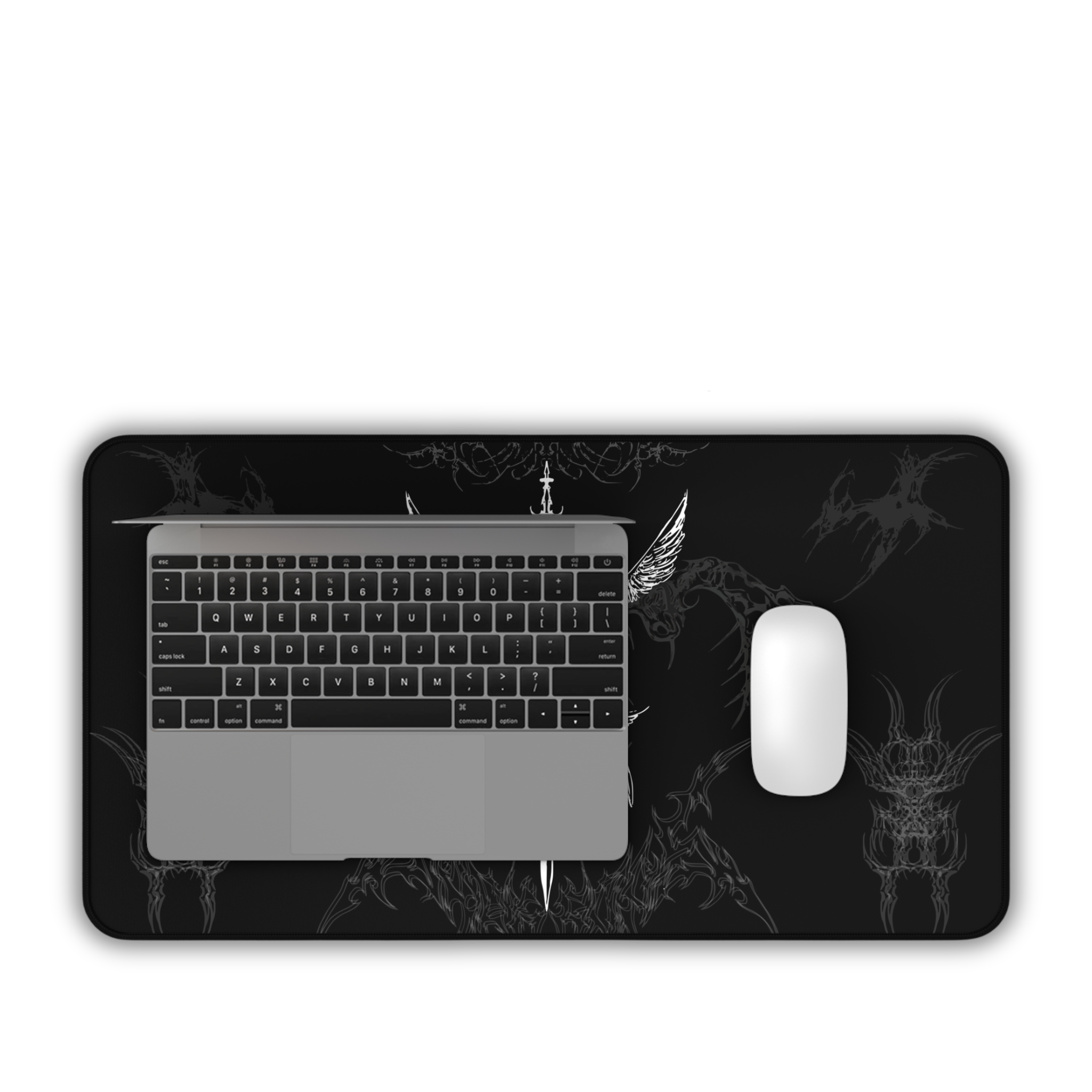 Angel Sword – Black Desk Mat – Gothic Mouse Pad