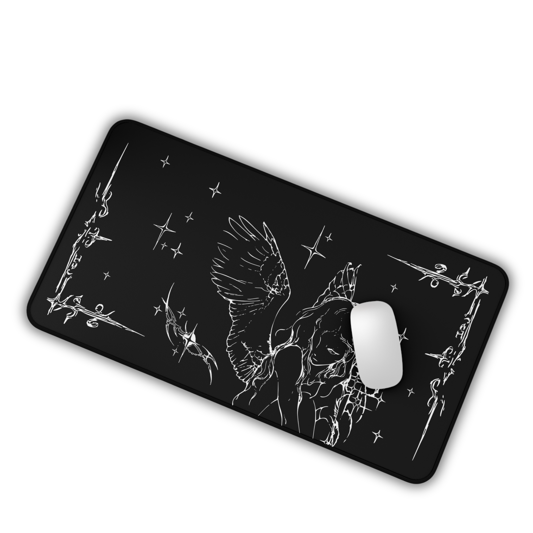 Captured Stars – Black Desk Mat – Celestial Mouse Pad