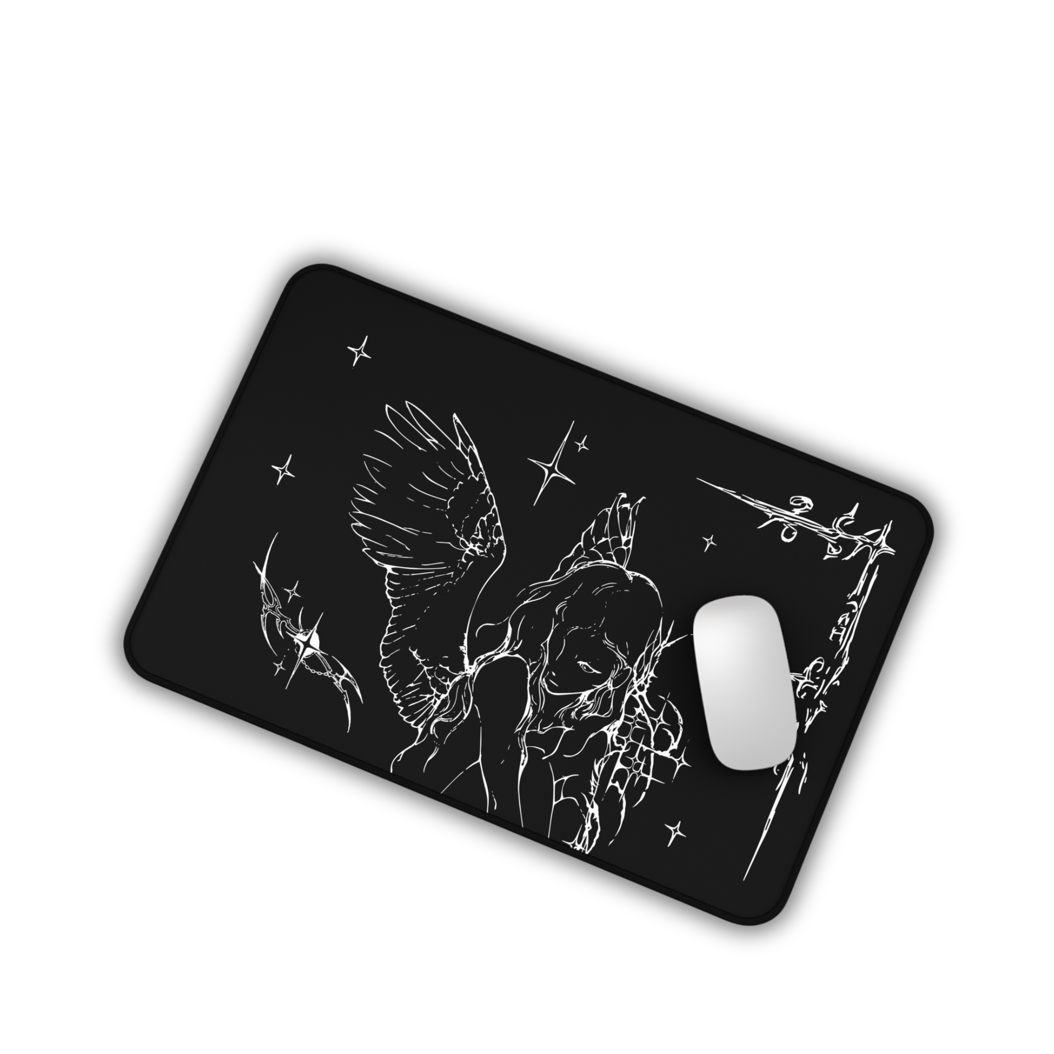 Captured Stars – Black Desk Mat – Celestial Mouse Pad