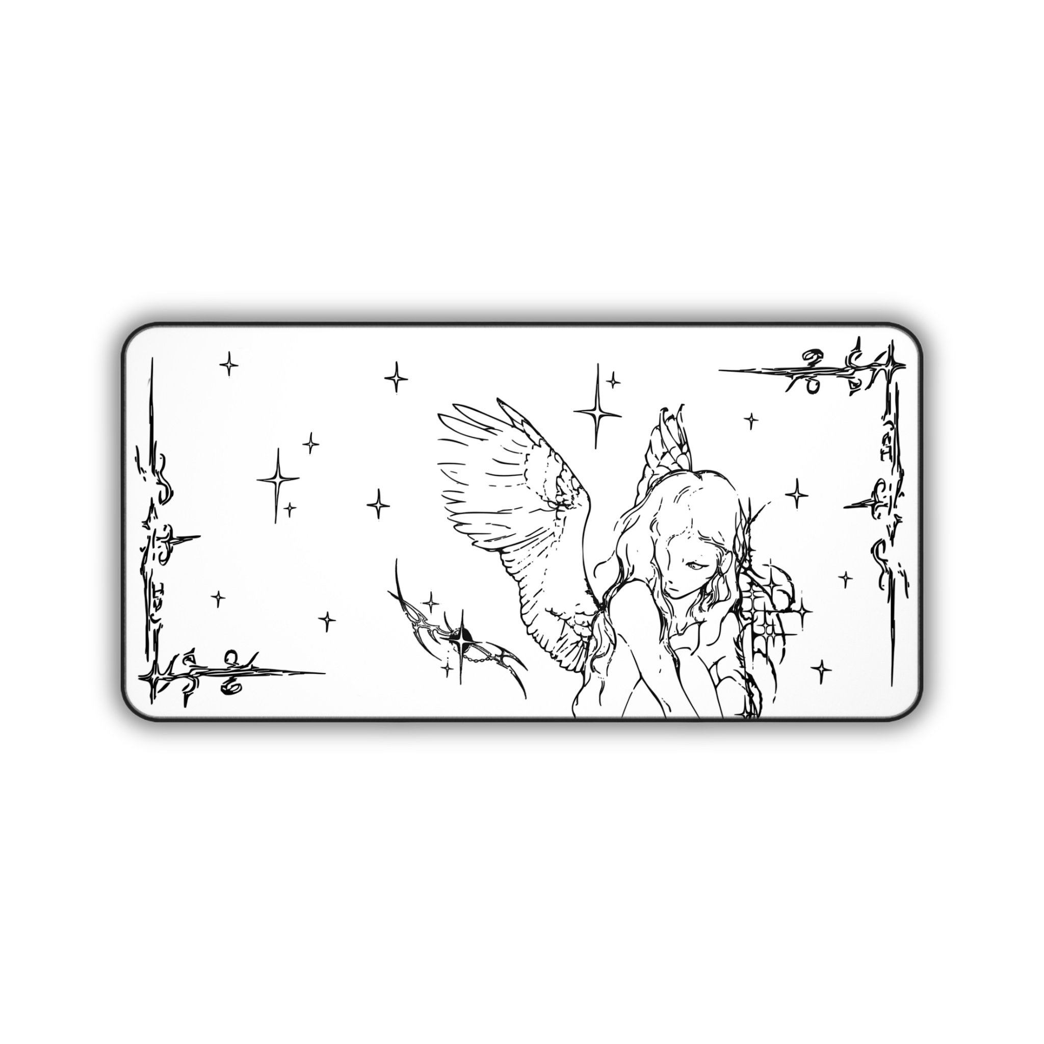 Captured Stars – White Desk Mat – Celestial Mouse Pad