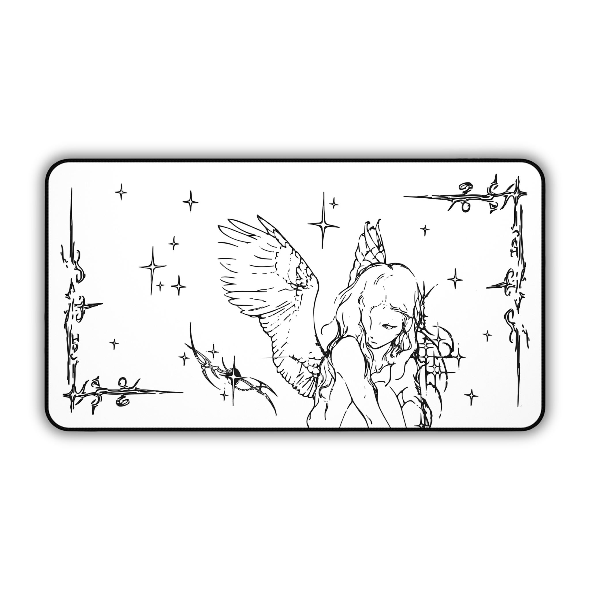 Captured Stars – White Desk Mat – Celestial Mouse Pad