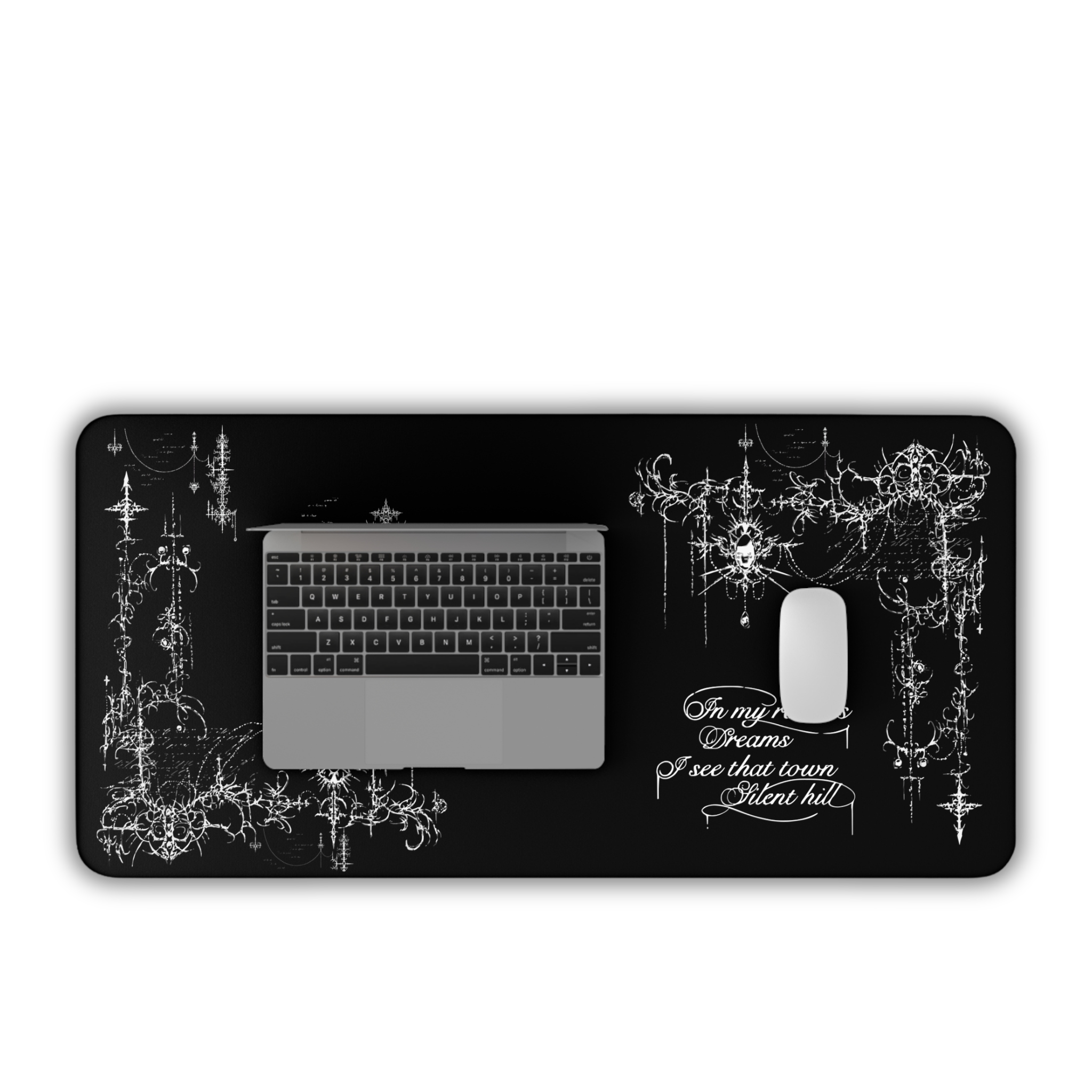 Restless Dreams – Black Desk Mat – Gothic Mouse Pad