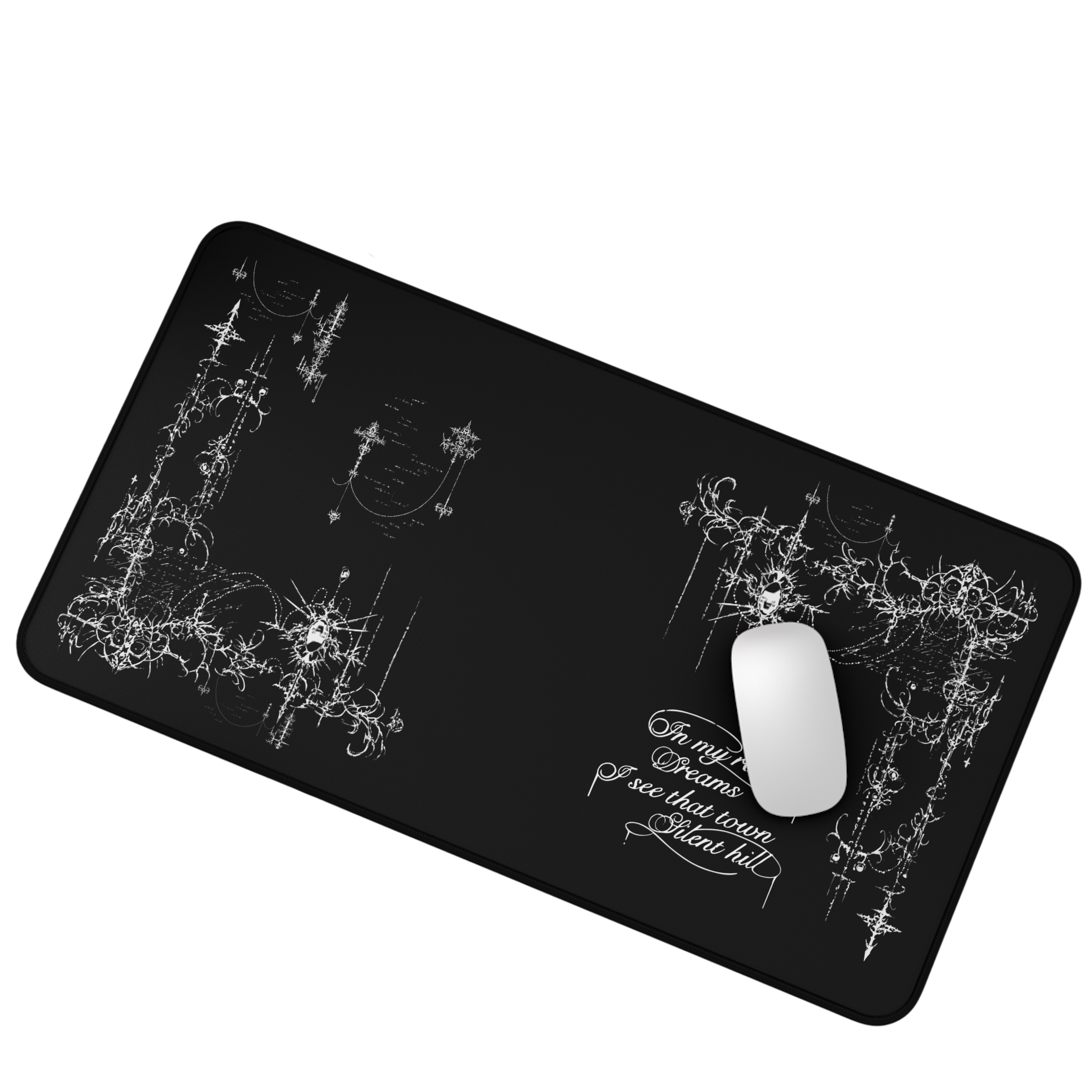 Restless Dreams – Black Desk Mat – Gothic Mouse Pad