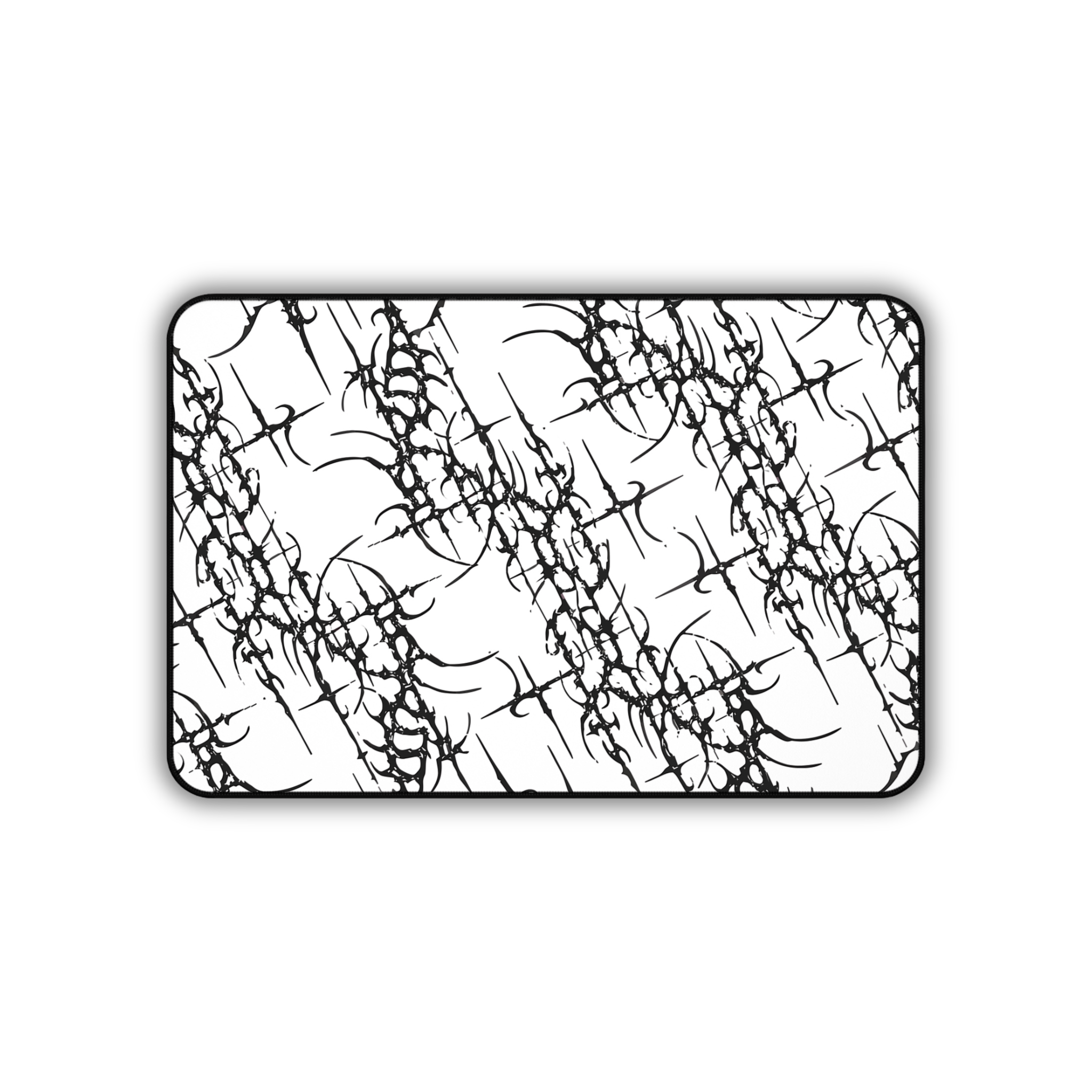 Sigil Pattern – White Desk Mat – Cyber Sigil Mouse Pad