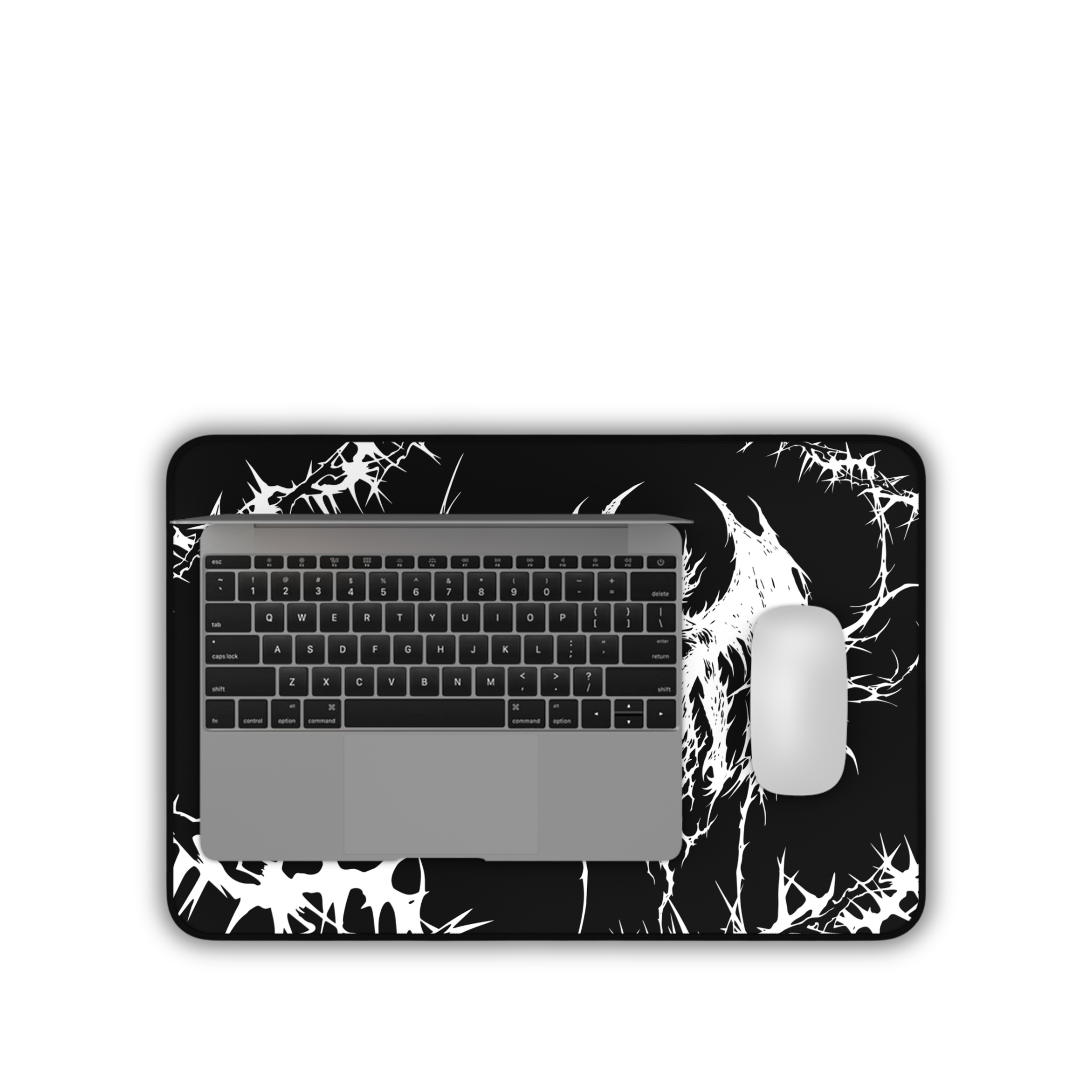 Eternal Prison – Black Desk Mat – Cyber Sigil Demon Mouse Pad