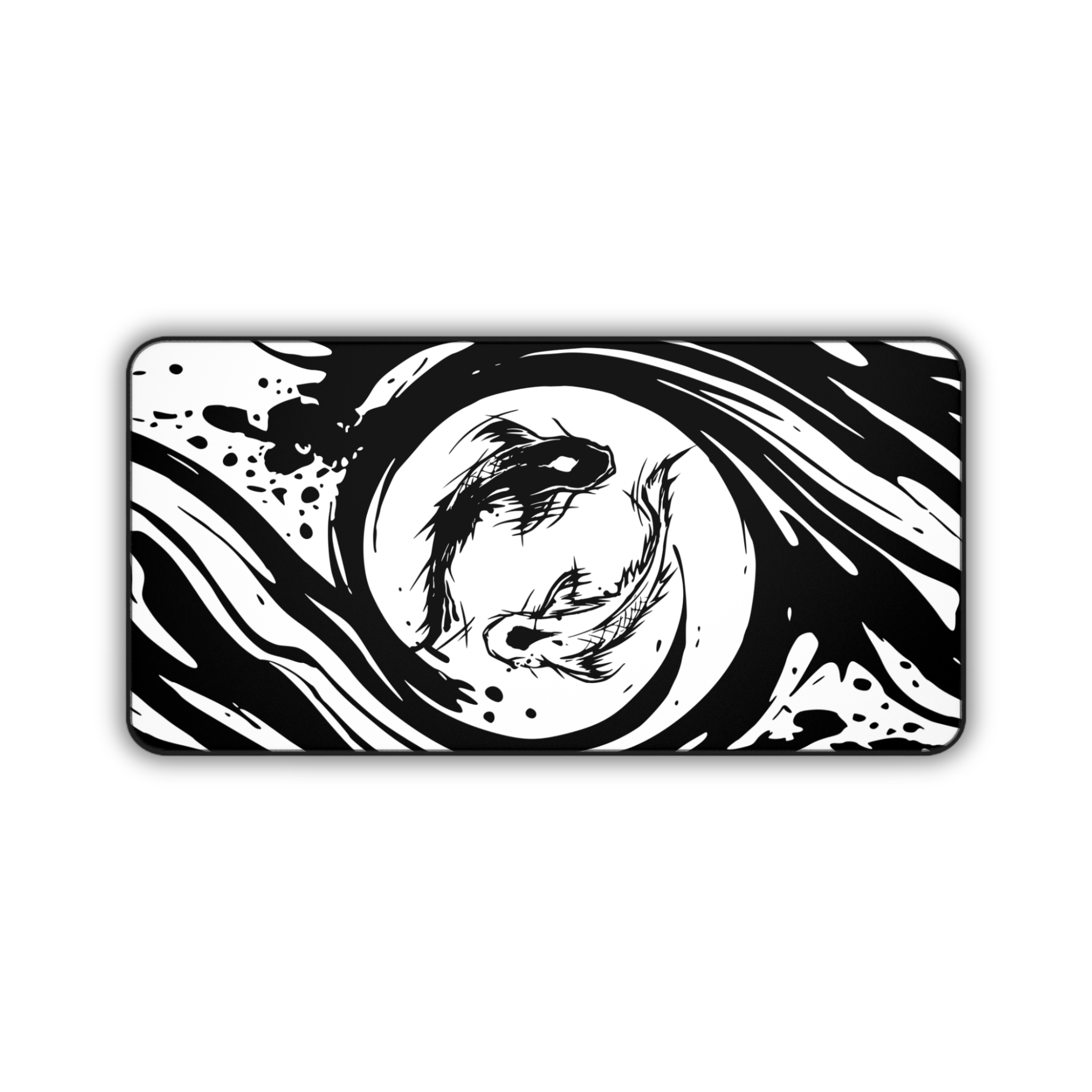 Koi Fish – White Desk Mat – Japanese Koi Mouse Pad