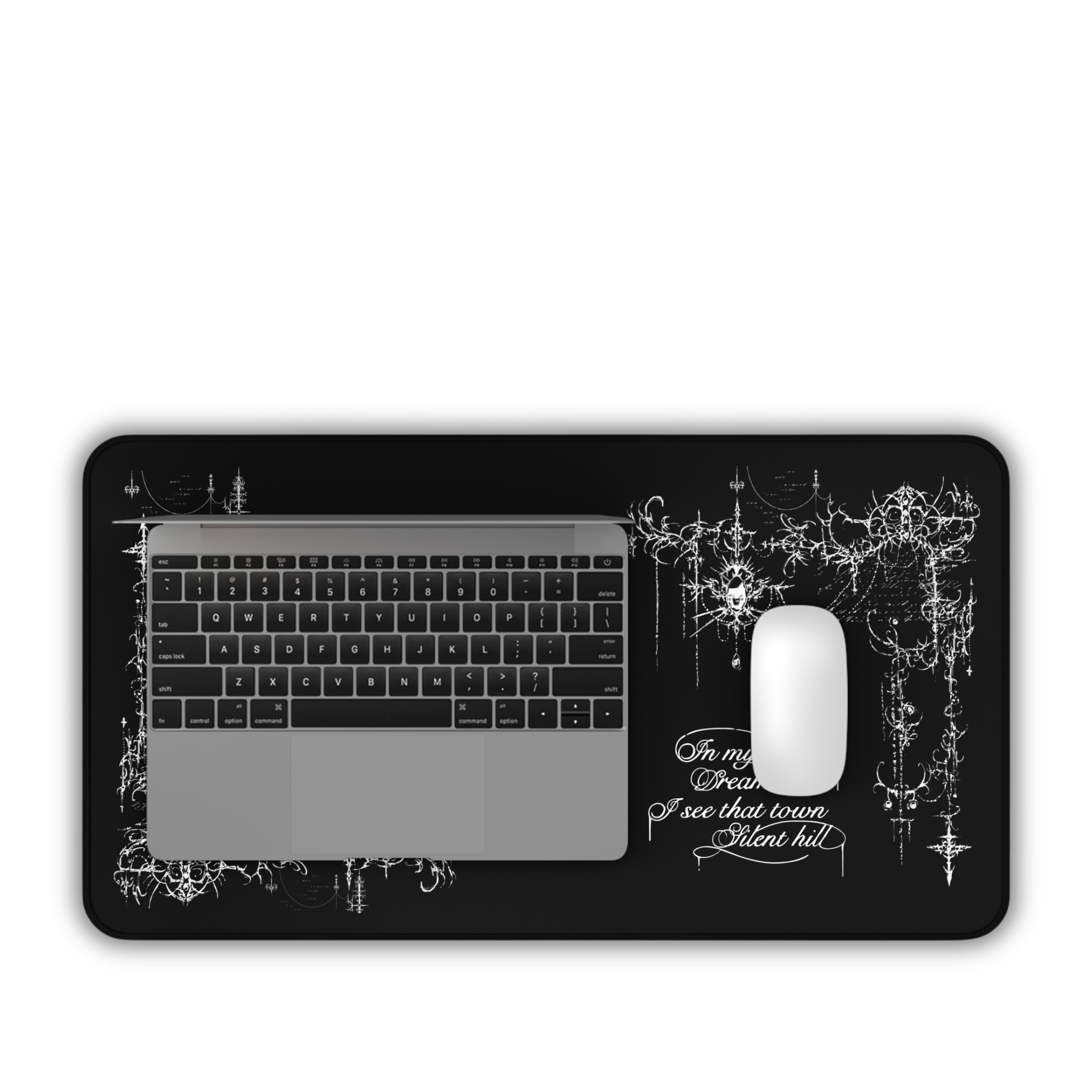 Restless Dreams – Black Desk Mat – Gothic Mouse Pad