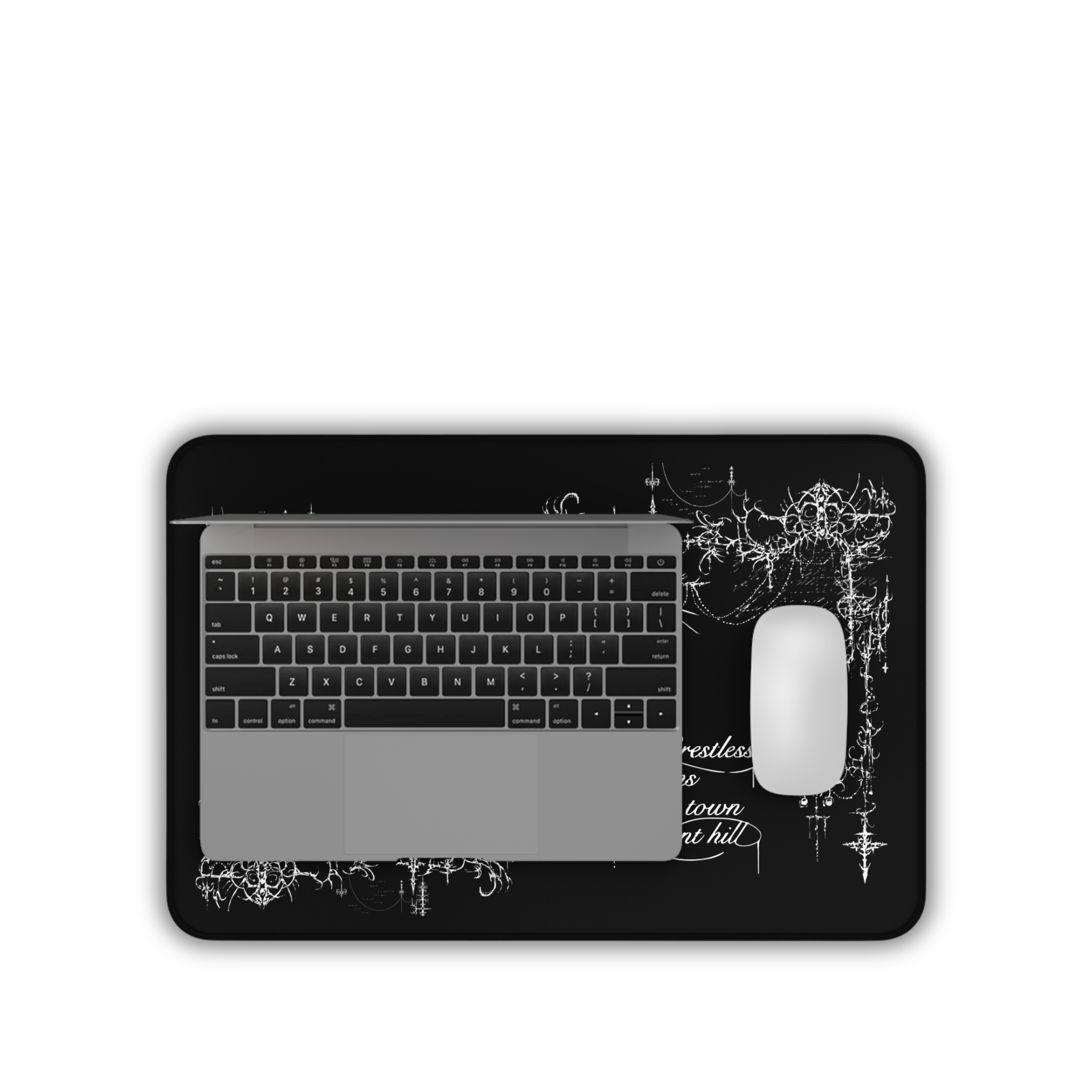 Restless Dreams – Black Desk Mat – Gothic Mouse Pad