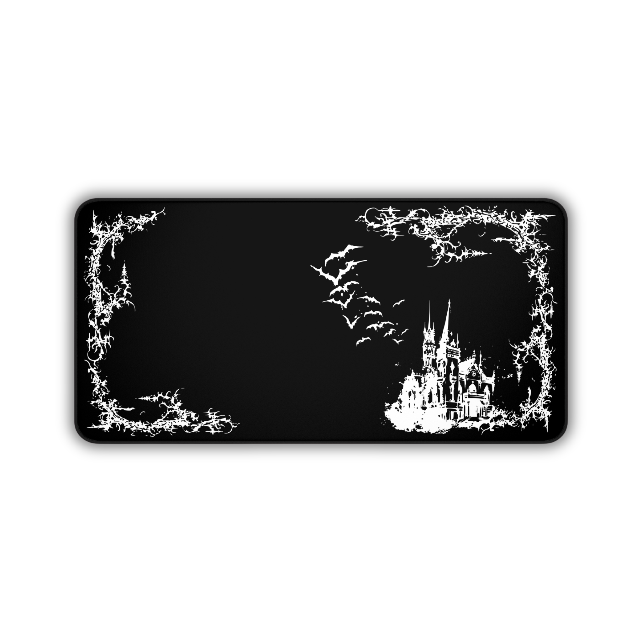 Vampire Castle – Black Desk Mat – Gothic Mouse Pad