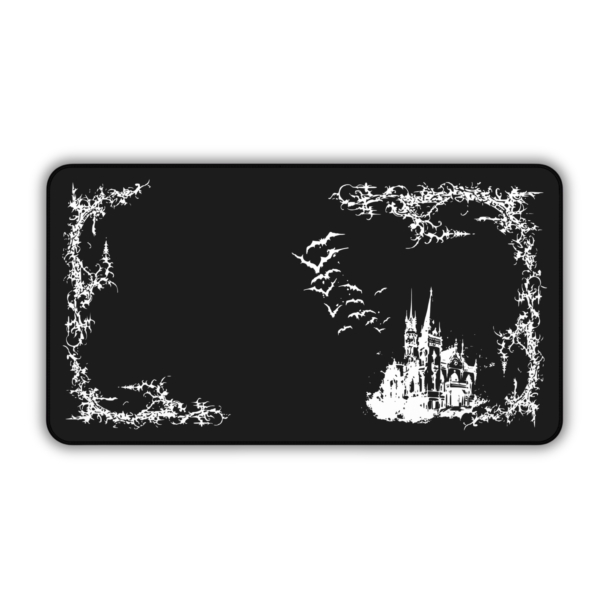Vampire Castle – Black Desk Mat – Gothic Mouse Pad