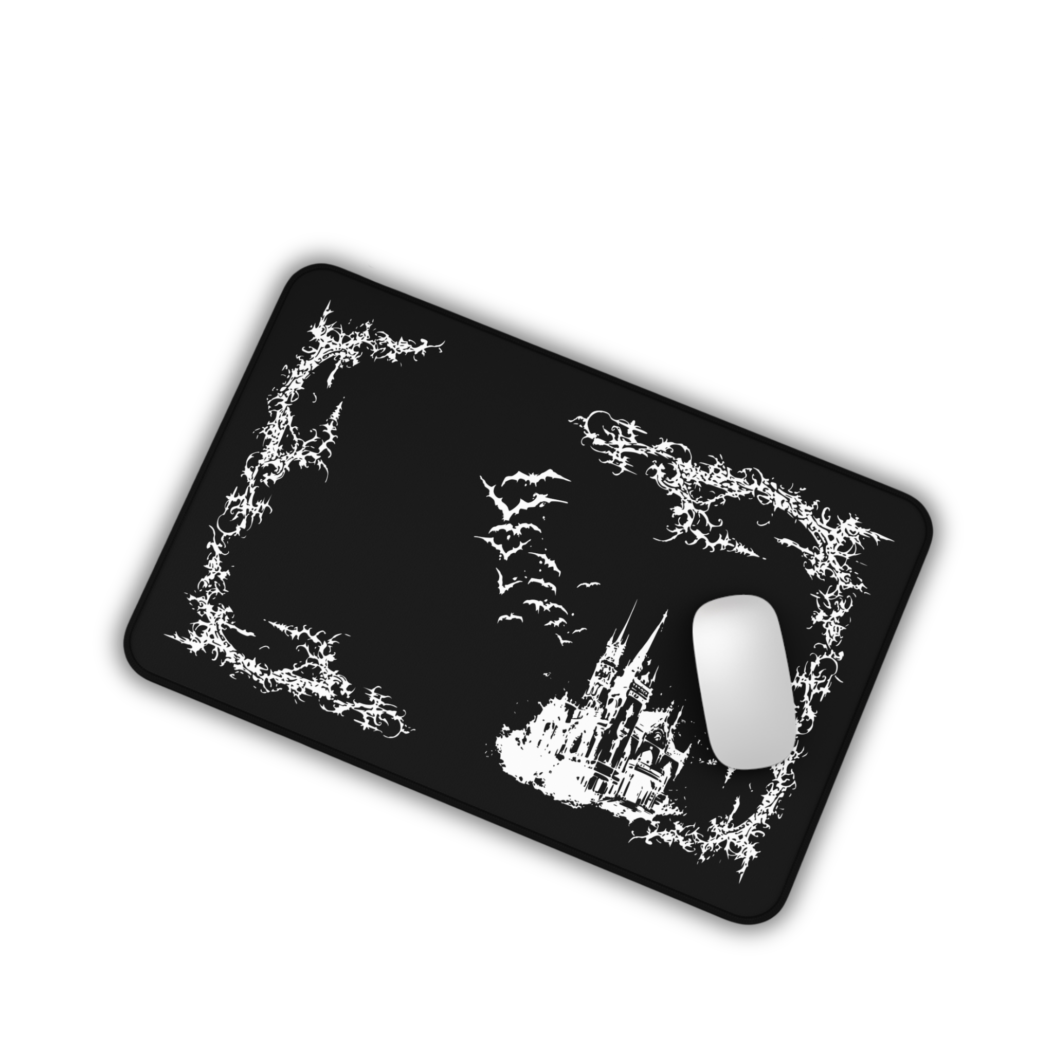 Vampire Castle – Black Desk Mat – Gothic Mouse Pad