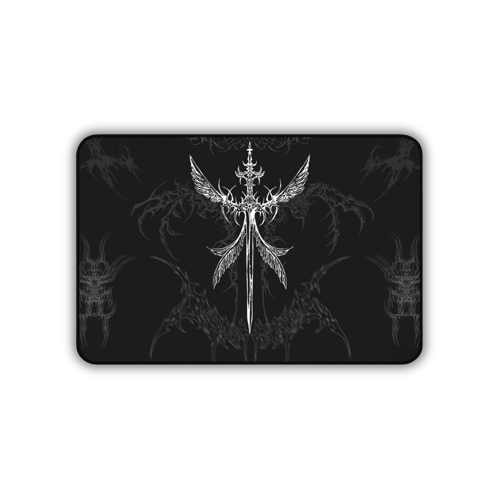 Angel Sword – Black Desk Mat – Gothic Mouse Pad