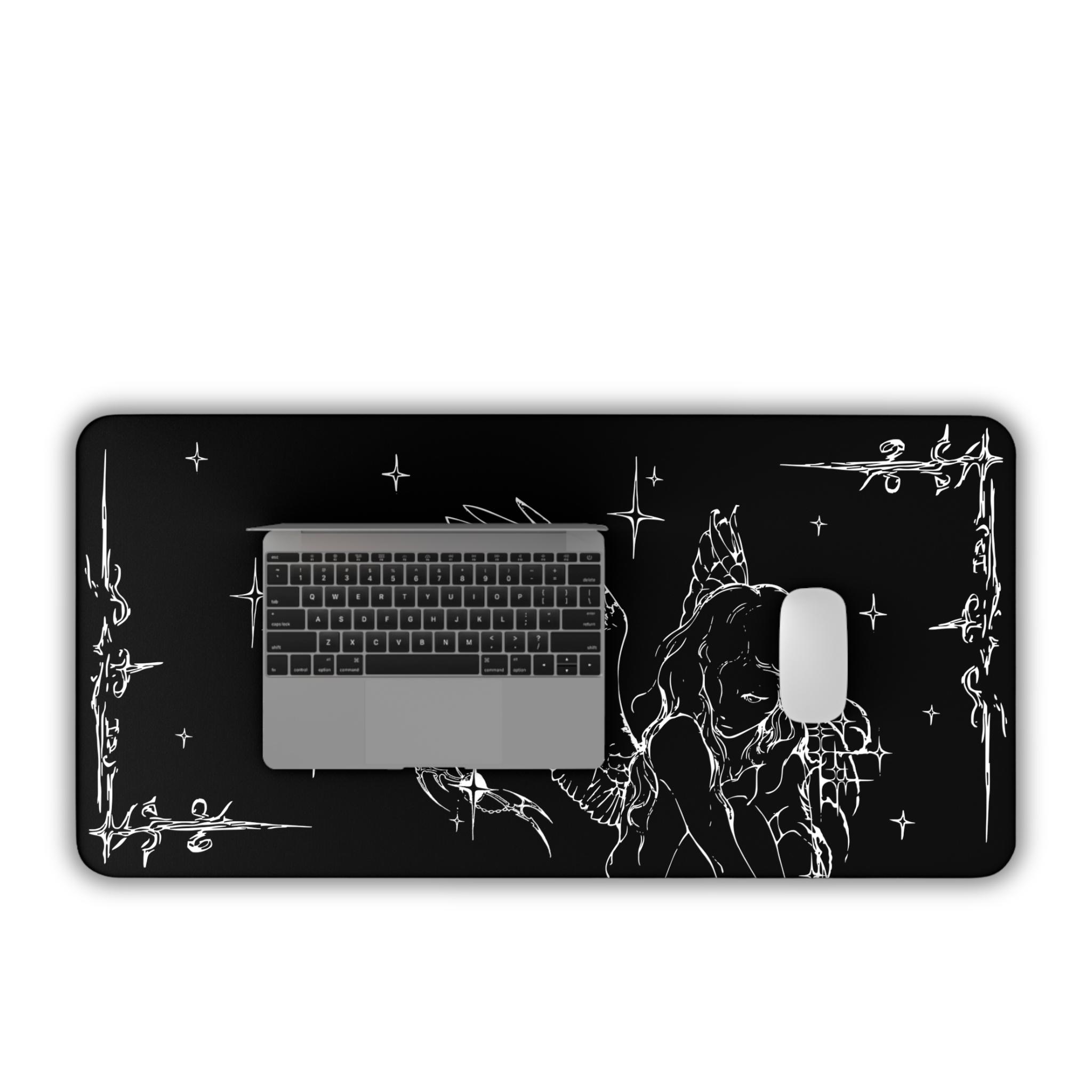Captured Stars – Black Desk Mat – Celestial Mouse Pad