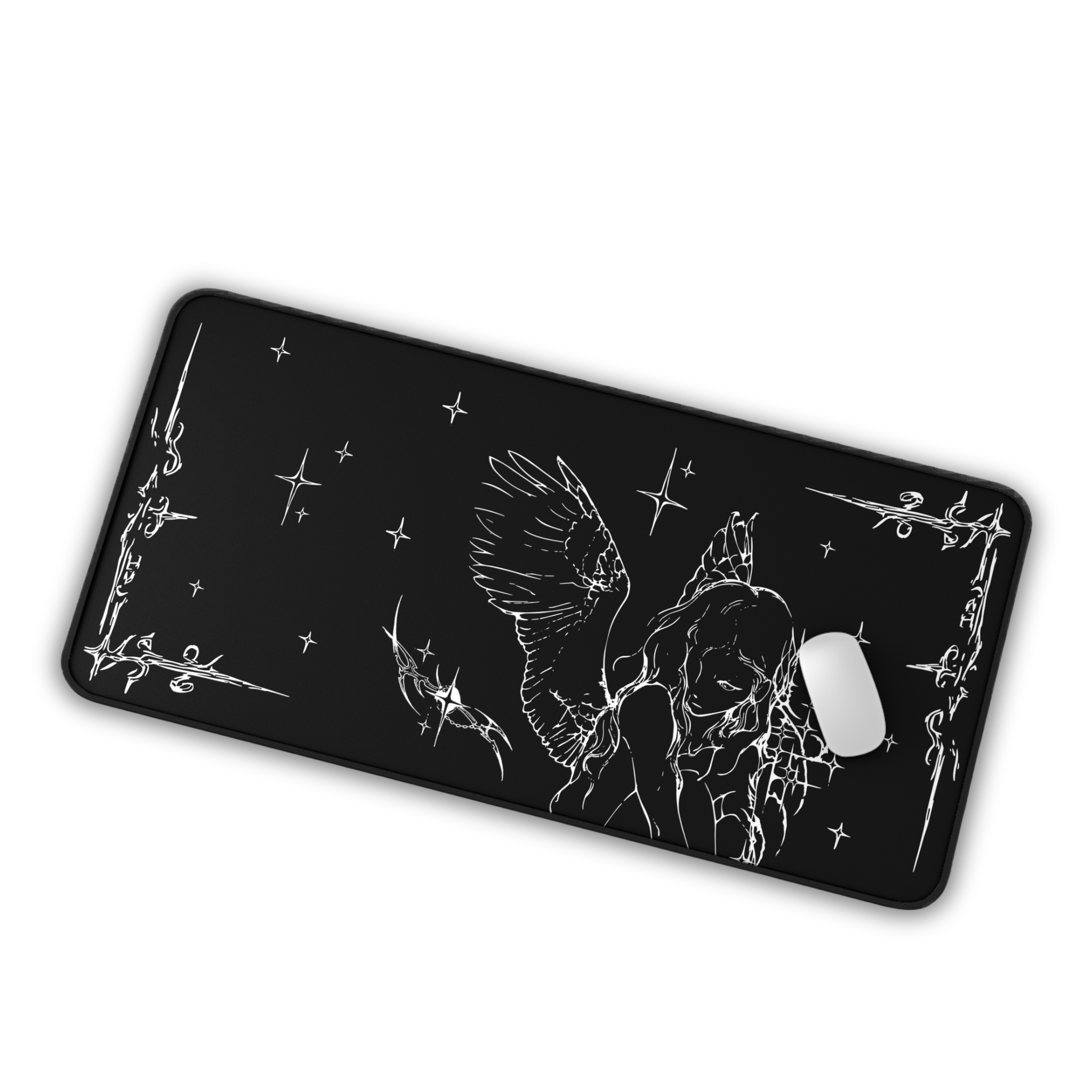 Captured Stars – Black Desk Mat – Celestial Mouse Pad