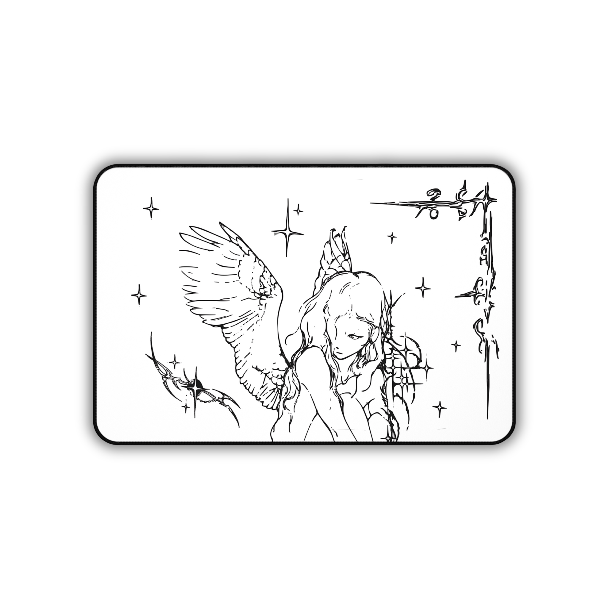 Captured Stars – White Desk Mat – Celestial Mouse Pad