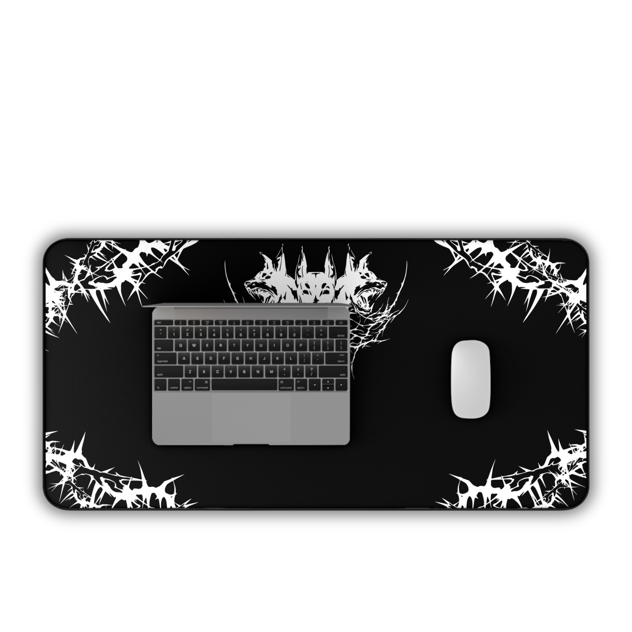 Hell Hounds – Black Desk Mat – Cyber Sigil Hellhound Mouse Pad