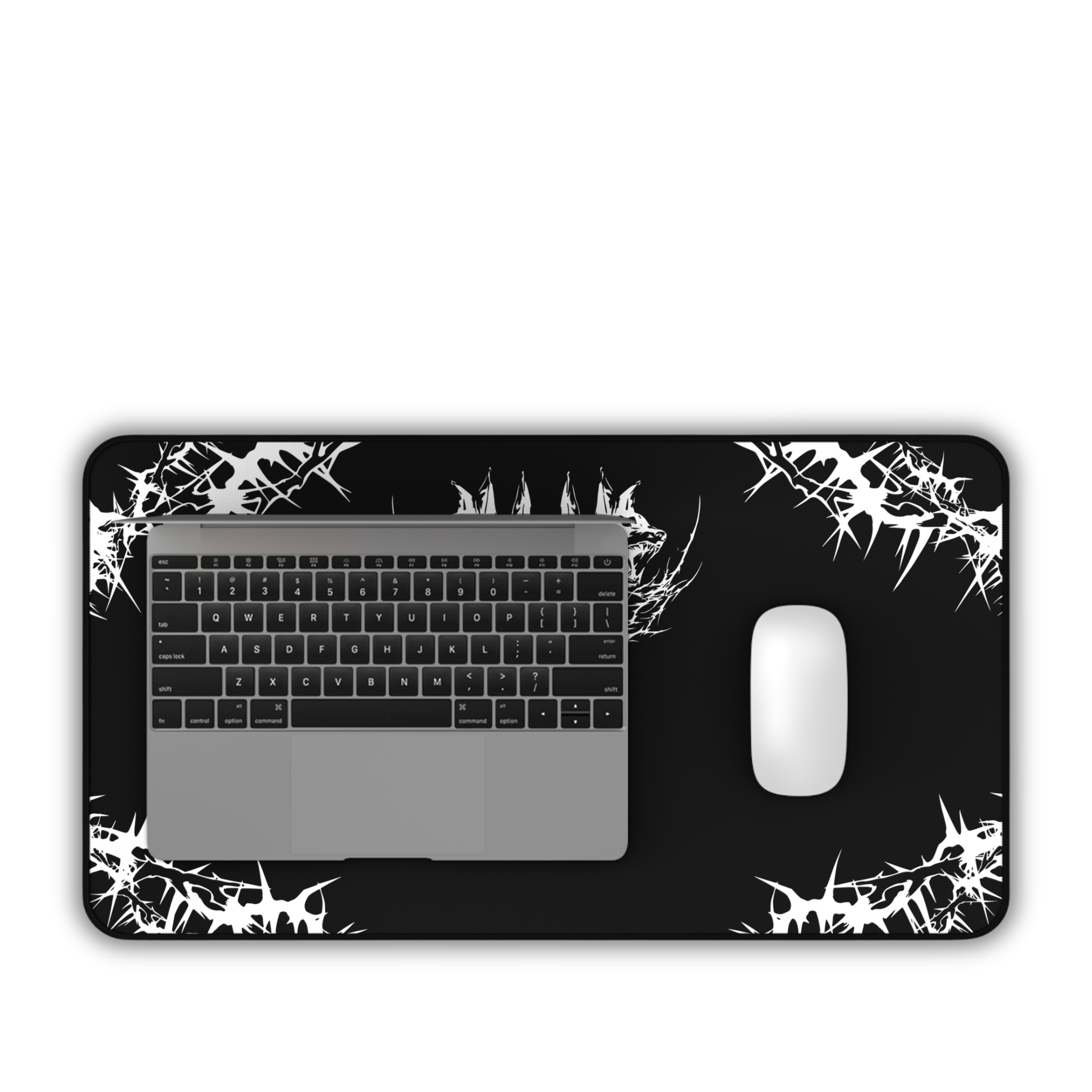 Hell Hounds – Black Desk Mat – Cyber Sigil Hellhound Mouse Pad