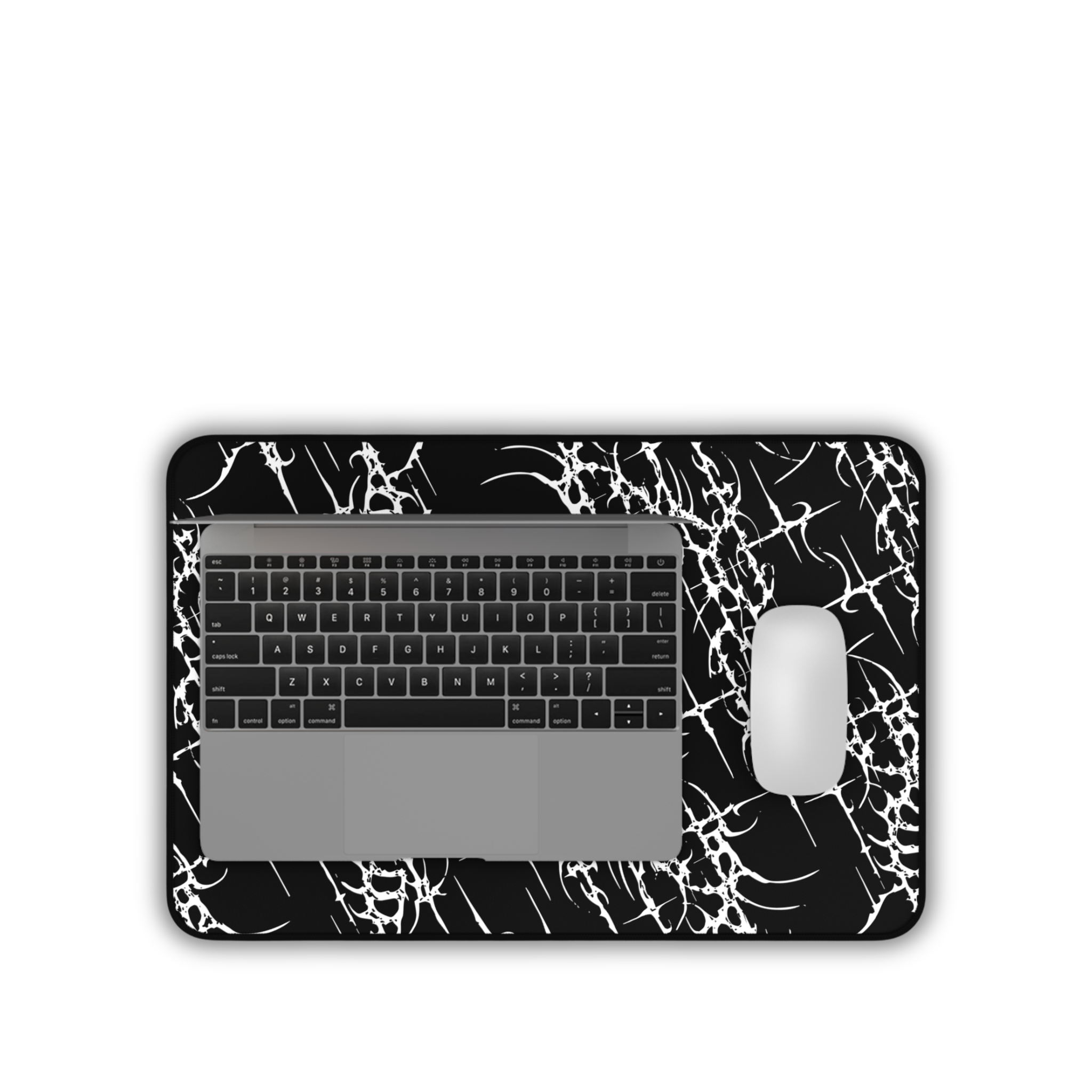 Sigil Pattern – Black Desk Mat – Cyber Sigil Mouse Pad