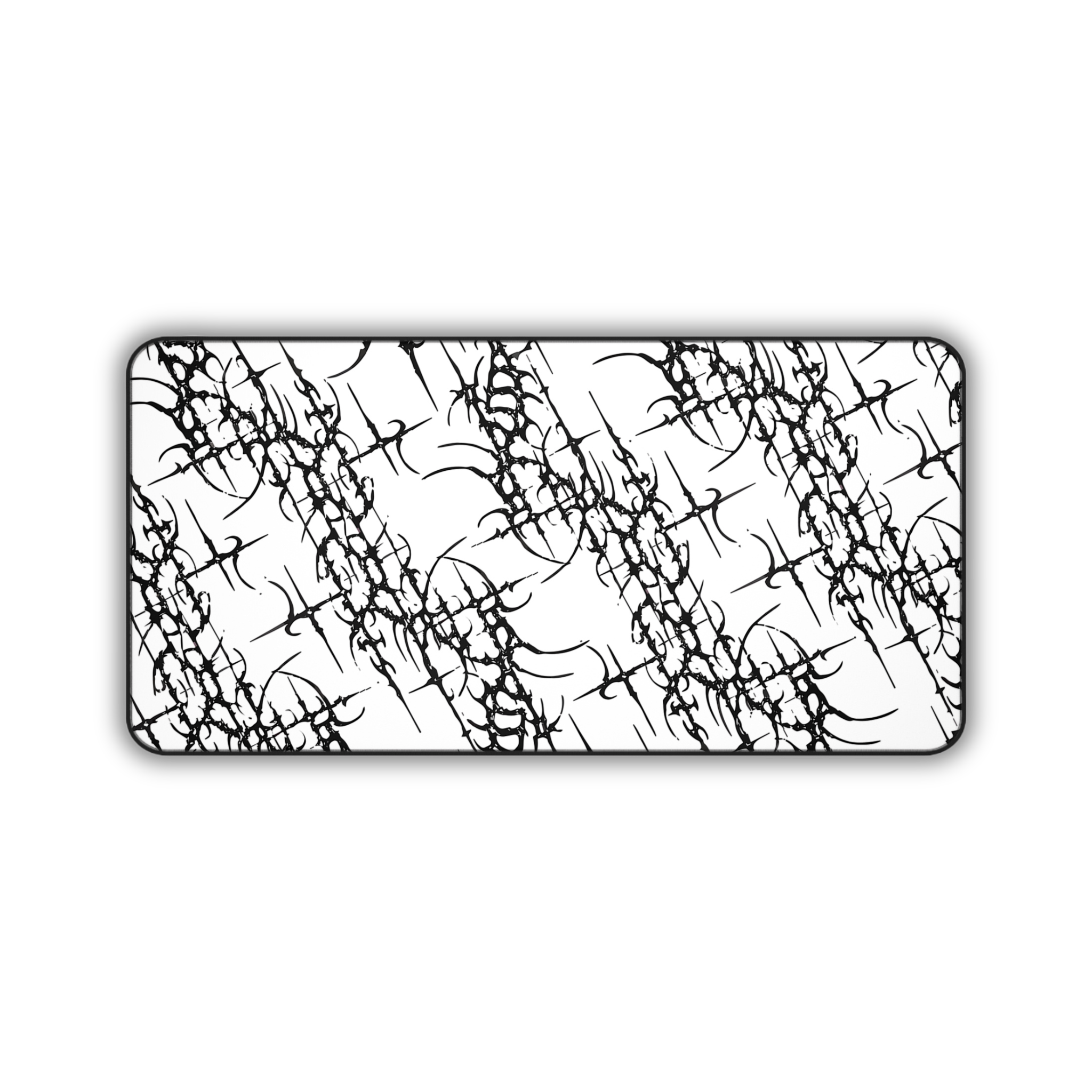 Sigil Pattern – White Desk Mat – Cyber Sigil Mouse Pad