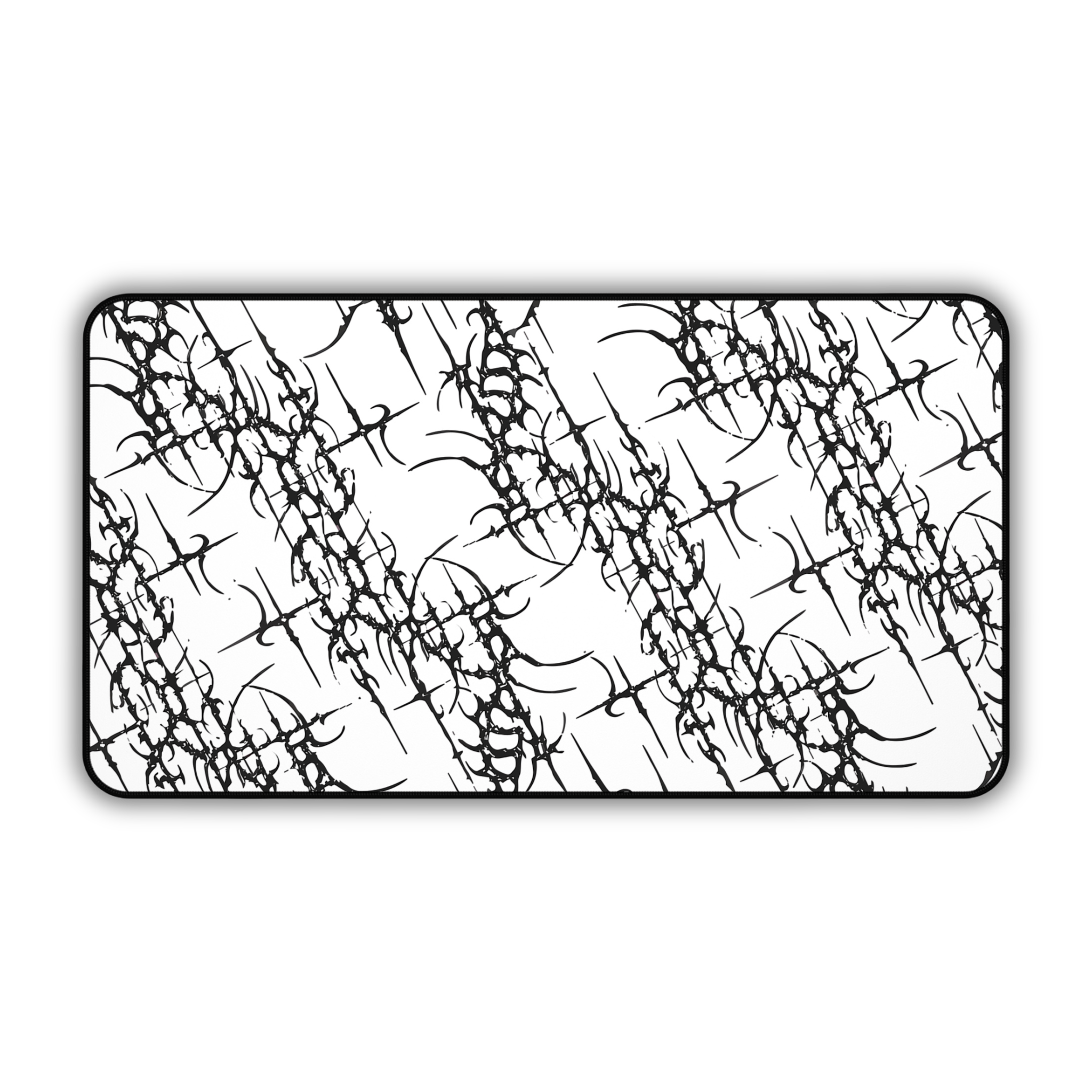 Sigil Pattern – White Desk Mat – Cyber Sigil Mouse Pad