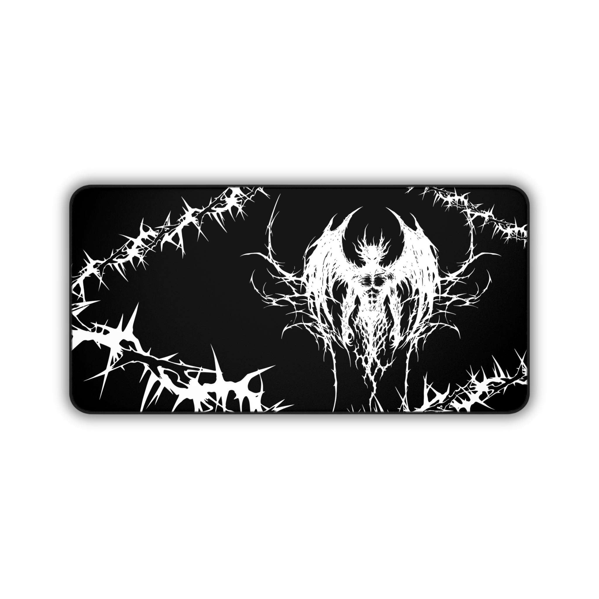 Eternal Prison – Black Desk Mat – Cyber Sigil Demon Mouse Pad