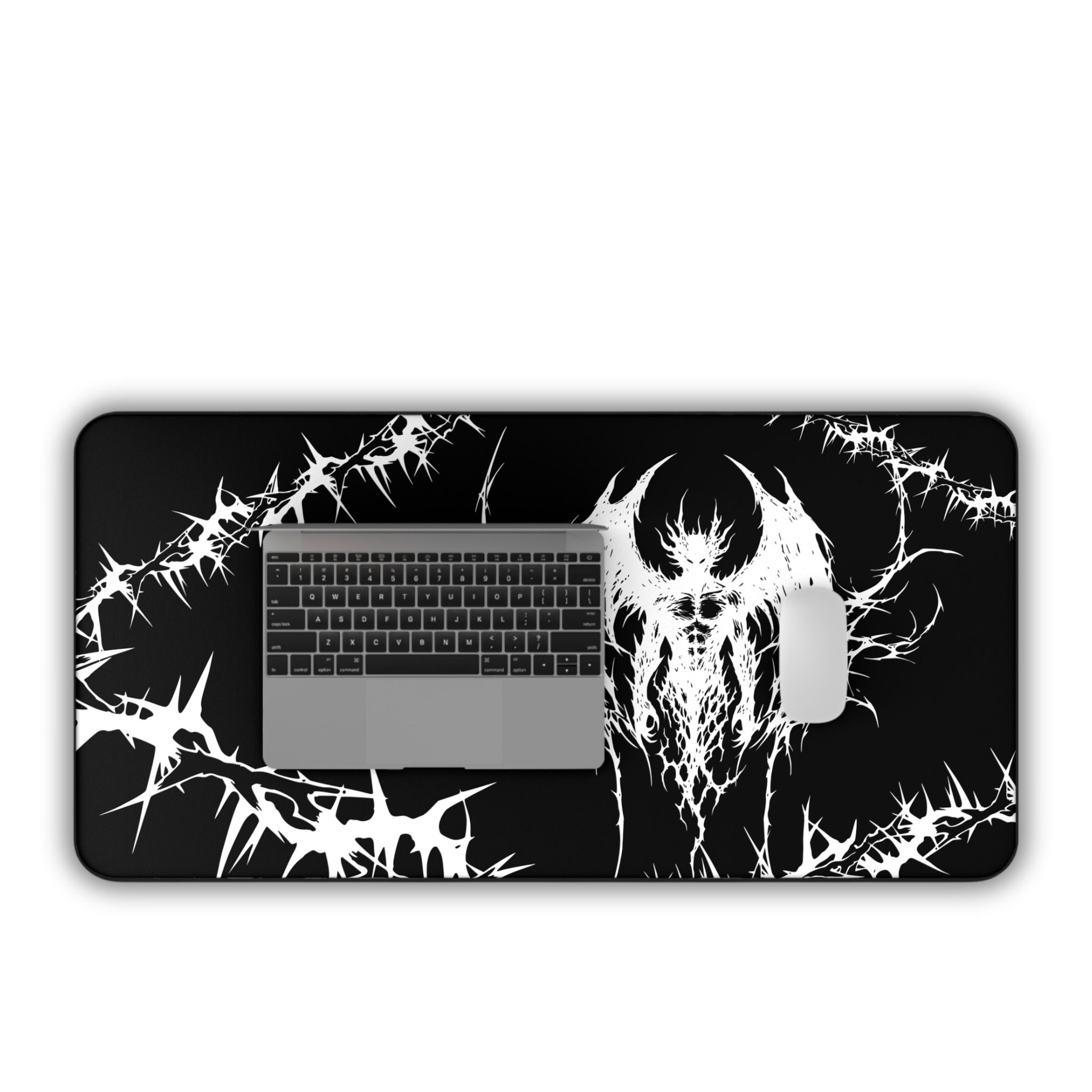 Eternal Prison – Black Desk Mat – Cyber Sigil Demon Mouse Pad