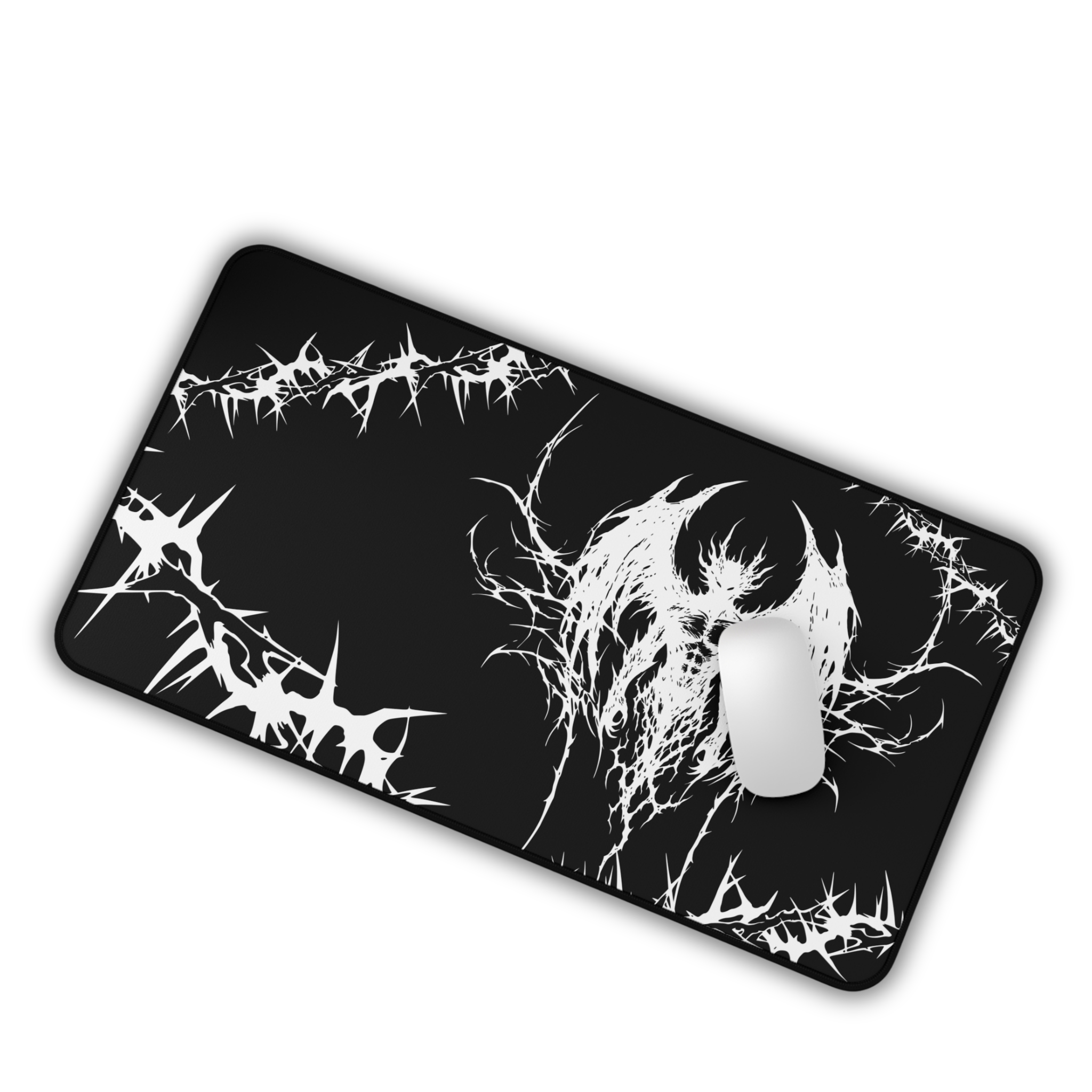 Eternal Prison – Black Desk Mat – Cyber Sigil Demon Mouse Pad