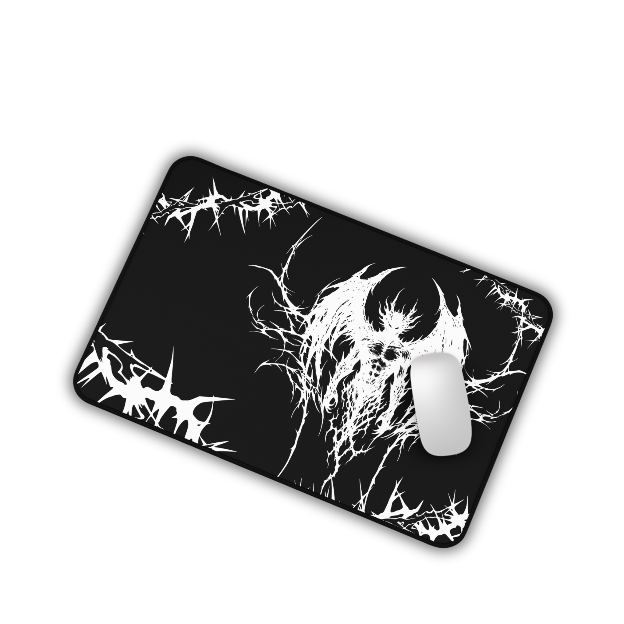 Eternal Prison – Black Desk Mat – Cyber Sigil Demon Mouse Pad