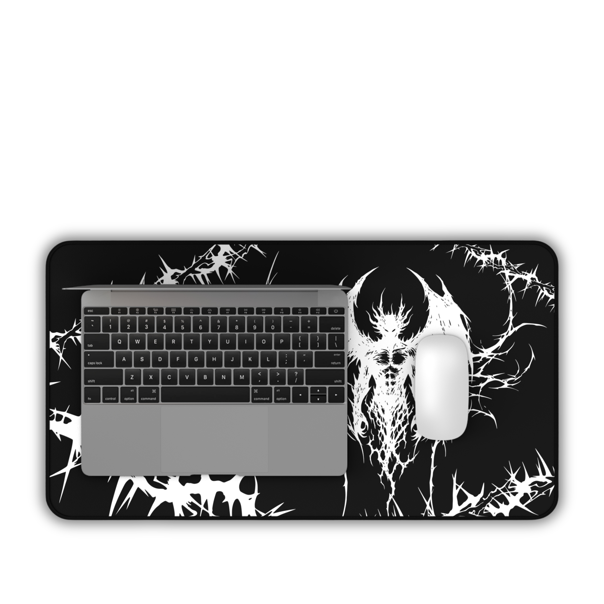 Eternal Prison – Black Desk Mat – Cyber Sigil Demon Mouse Pad