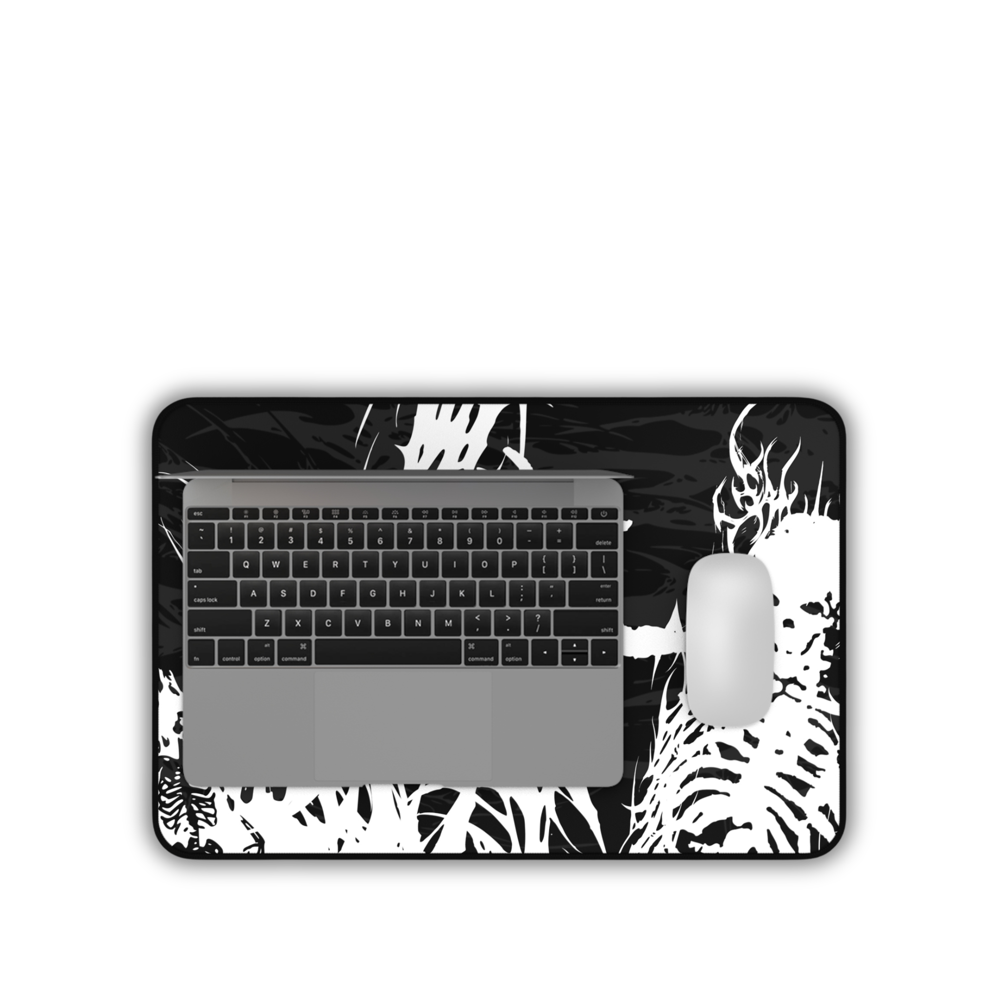 King of Torment – Black Desk Mat – Cyber Sigil Skeleton King Mouse Pad