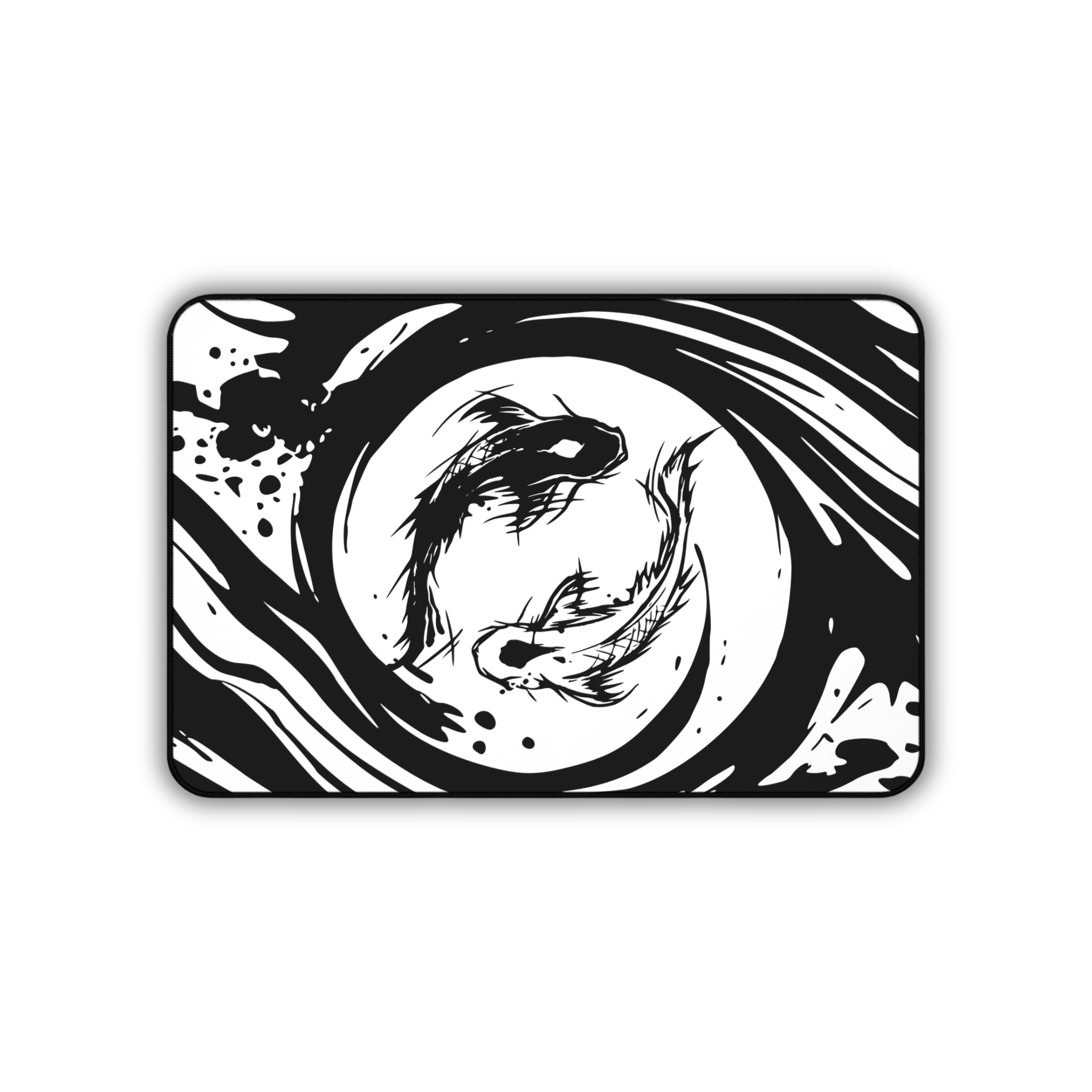 Koi Fish – White Desk Mat – Japanese Koi Mouse Pad
