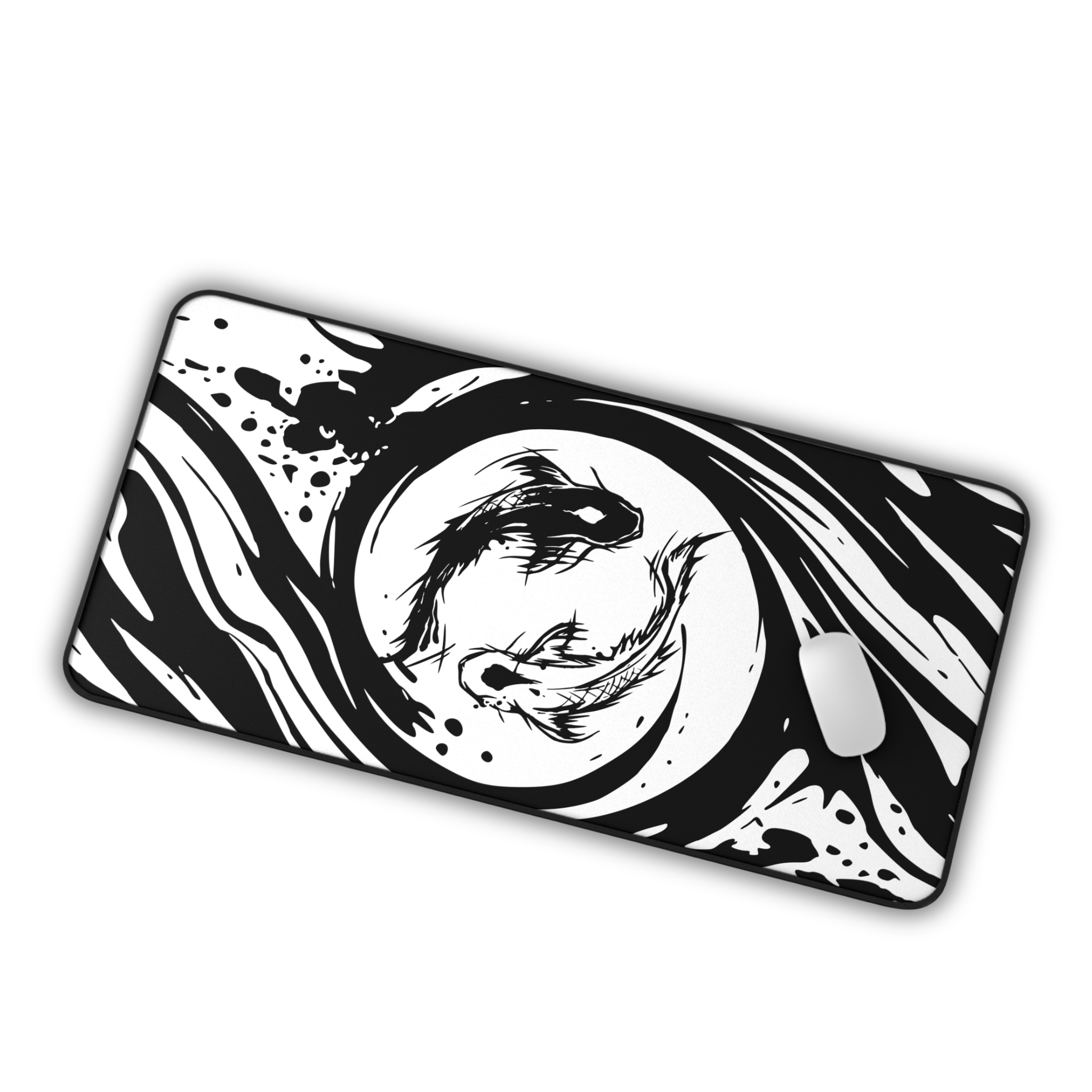 Koi Fish – White Desk Mat – Japanese Koi Mouse Pad