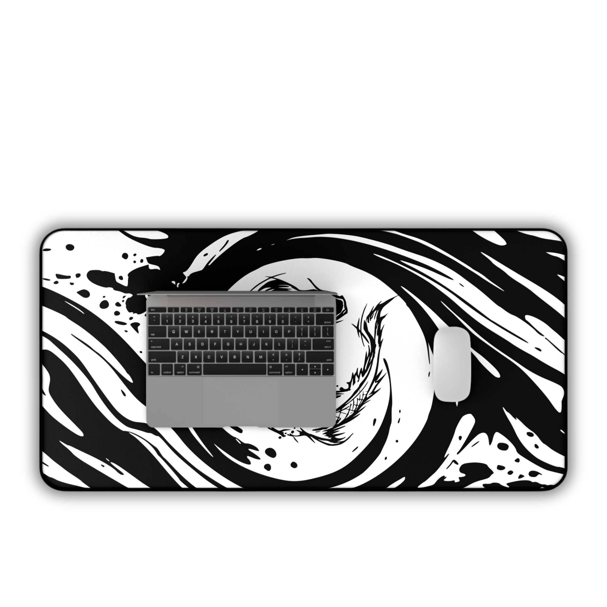 Koi Fish – White Desk Mat – Japanese Koi Mouse Pad