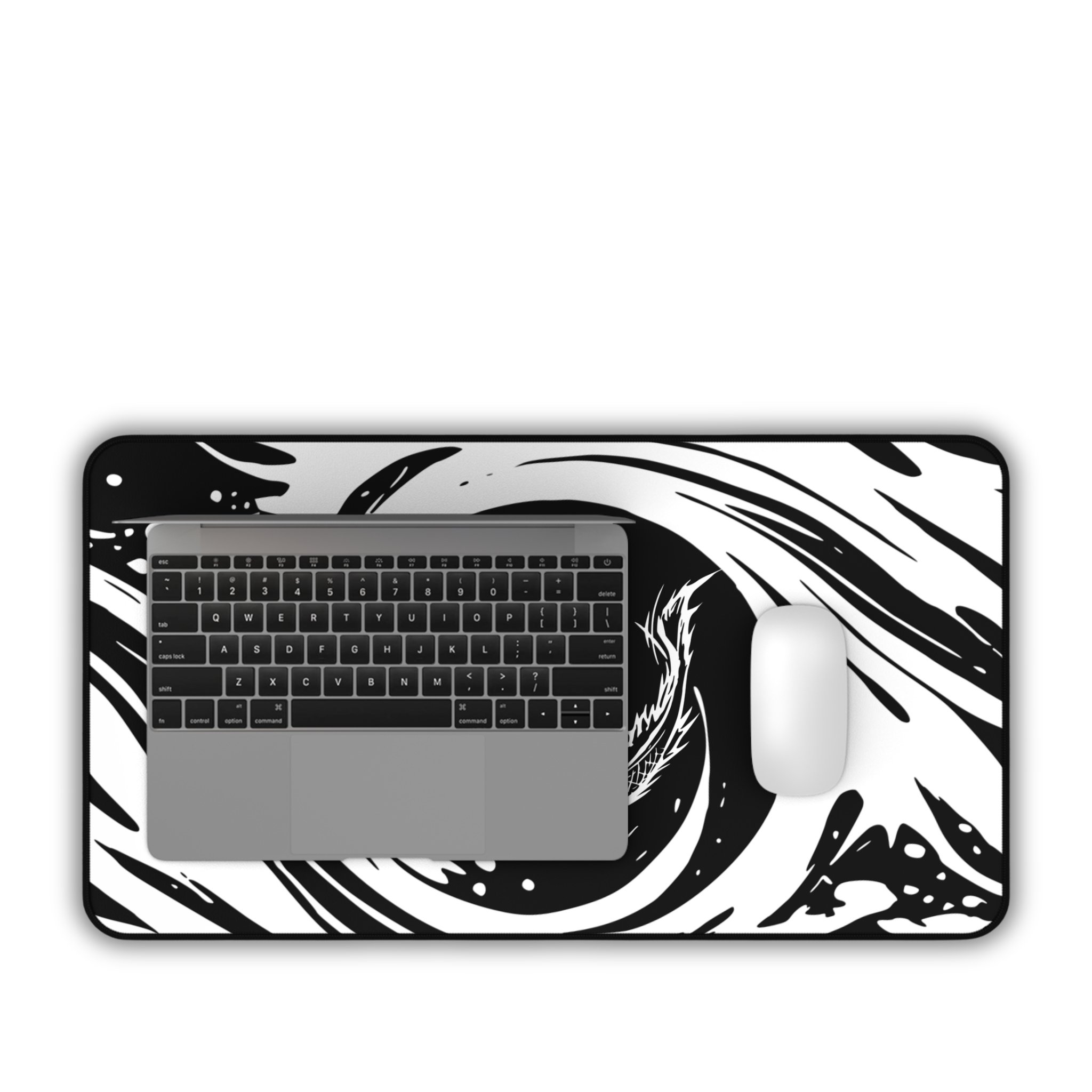 Koi Fish – Black Desk Mat – Japanese Koi Mouse Pad