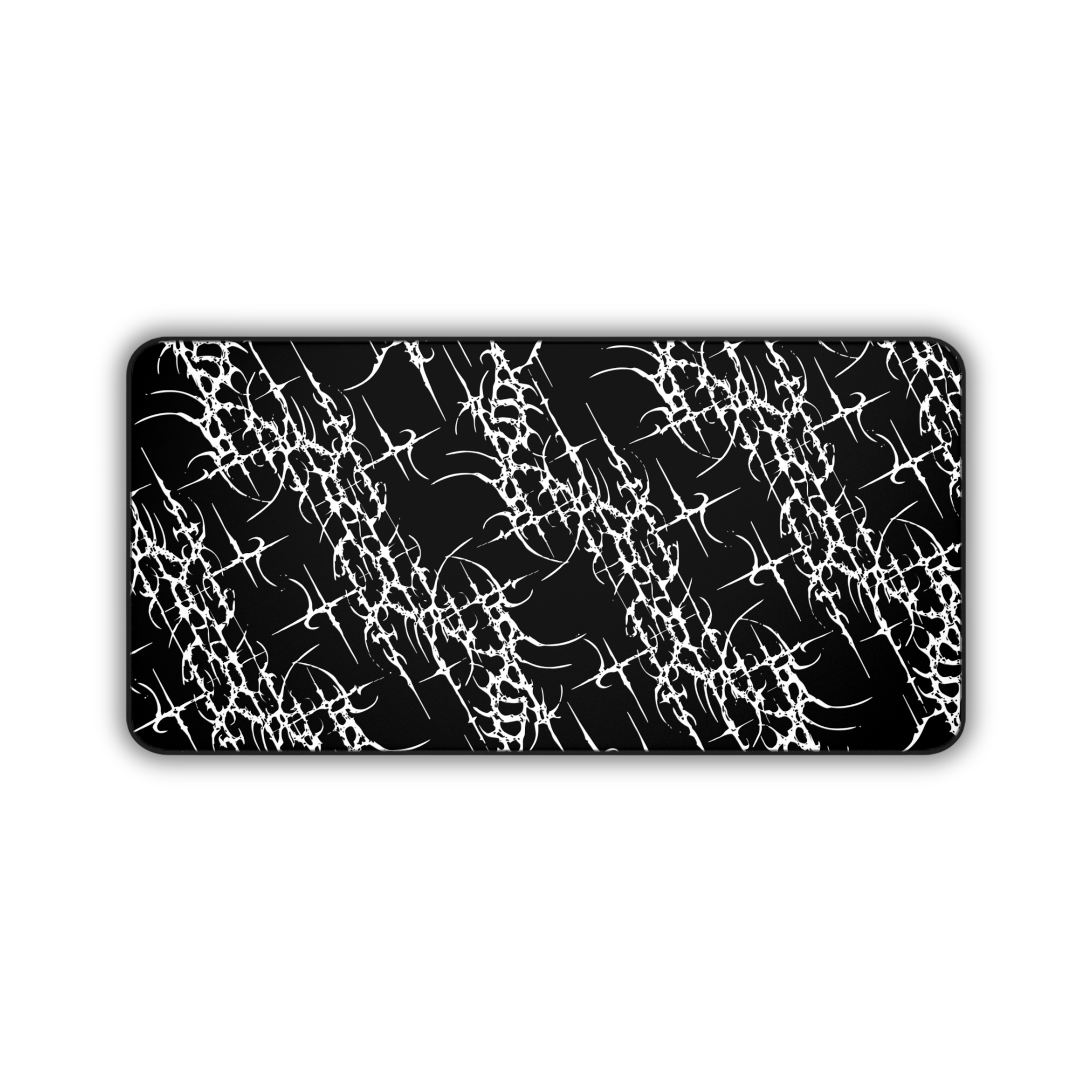 Sigil Pattern – Black Desk Mat – Cyber Sigil Mouse Pad
